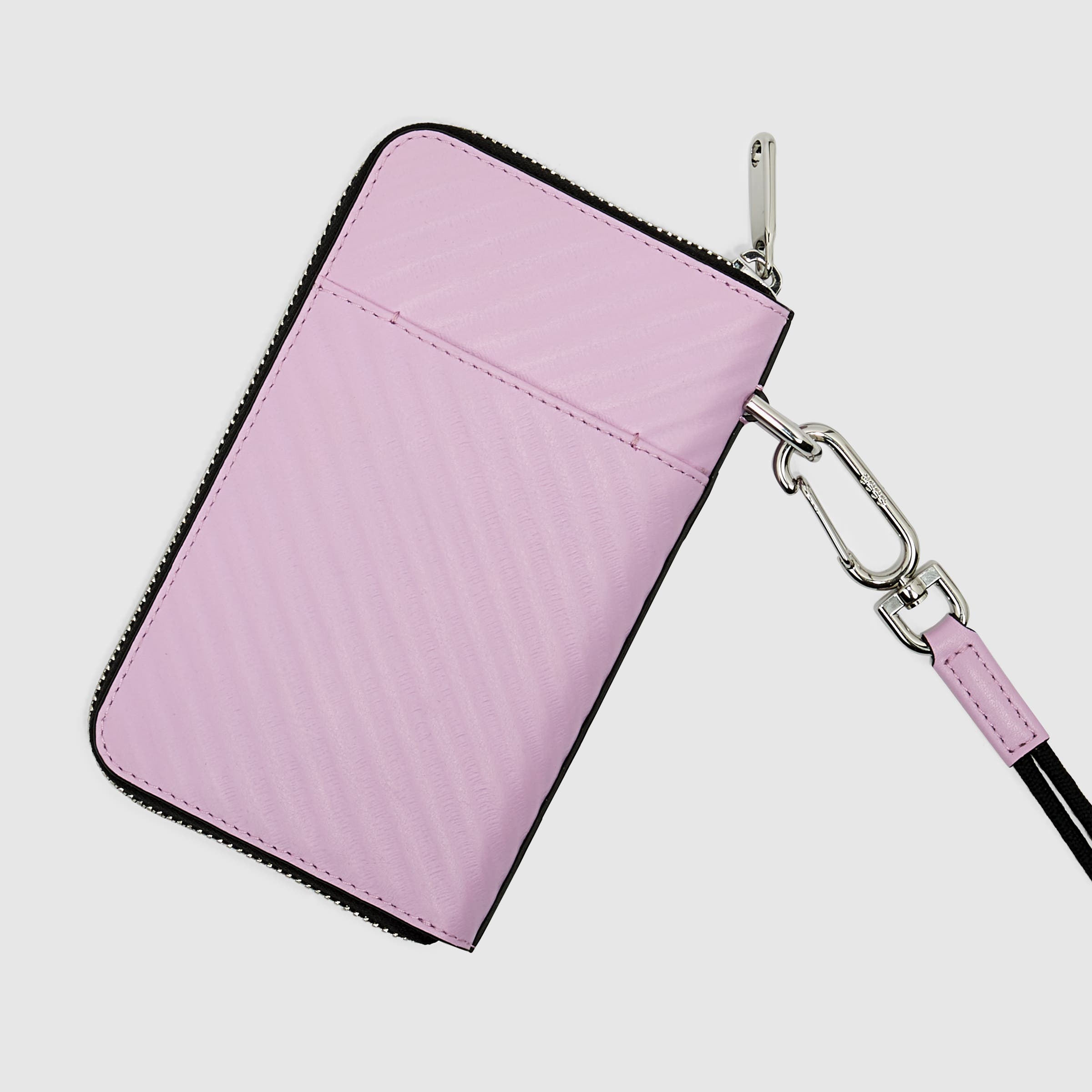 ECCO® Groove Leather Large Phone Wallet - Pink - Back