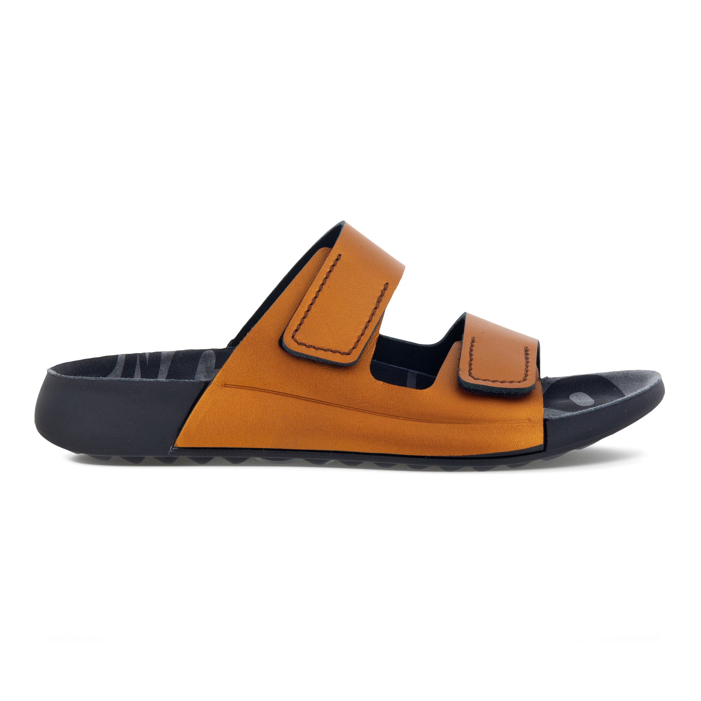 ECCO Cozmo Sandal ウィメンズ レザー2ストラップサンダル - イエロー - Outside