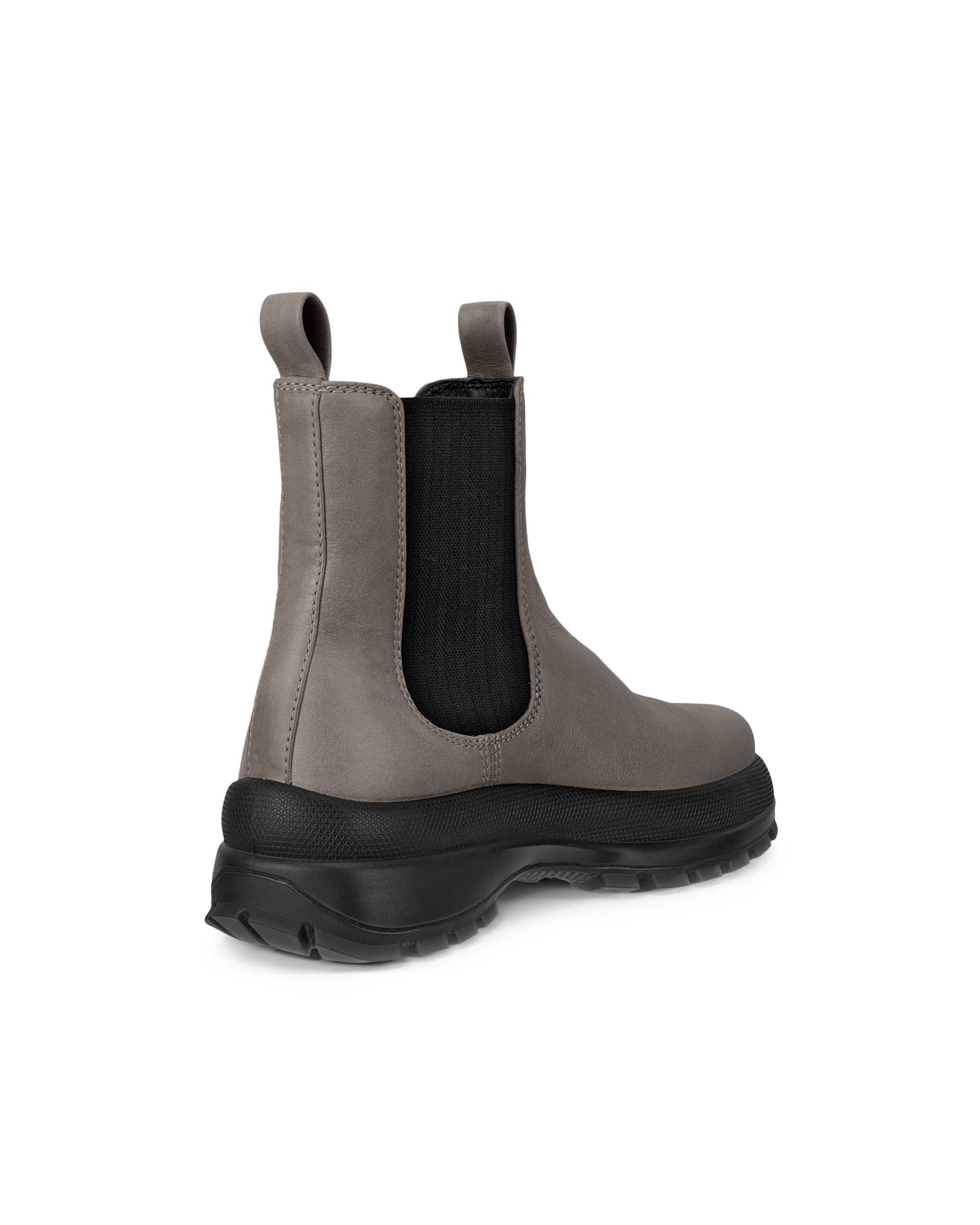 Women's ECCO® TRACK 30 Nubuck Chelsea Boot - Grey - Back