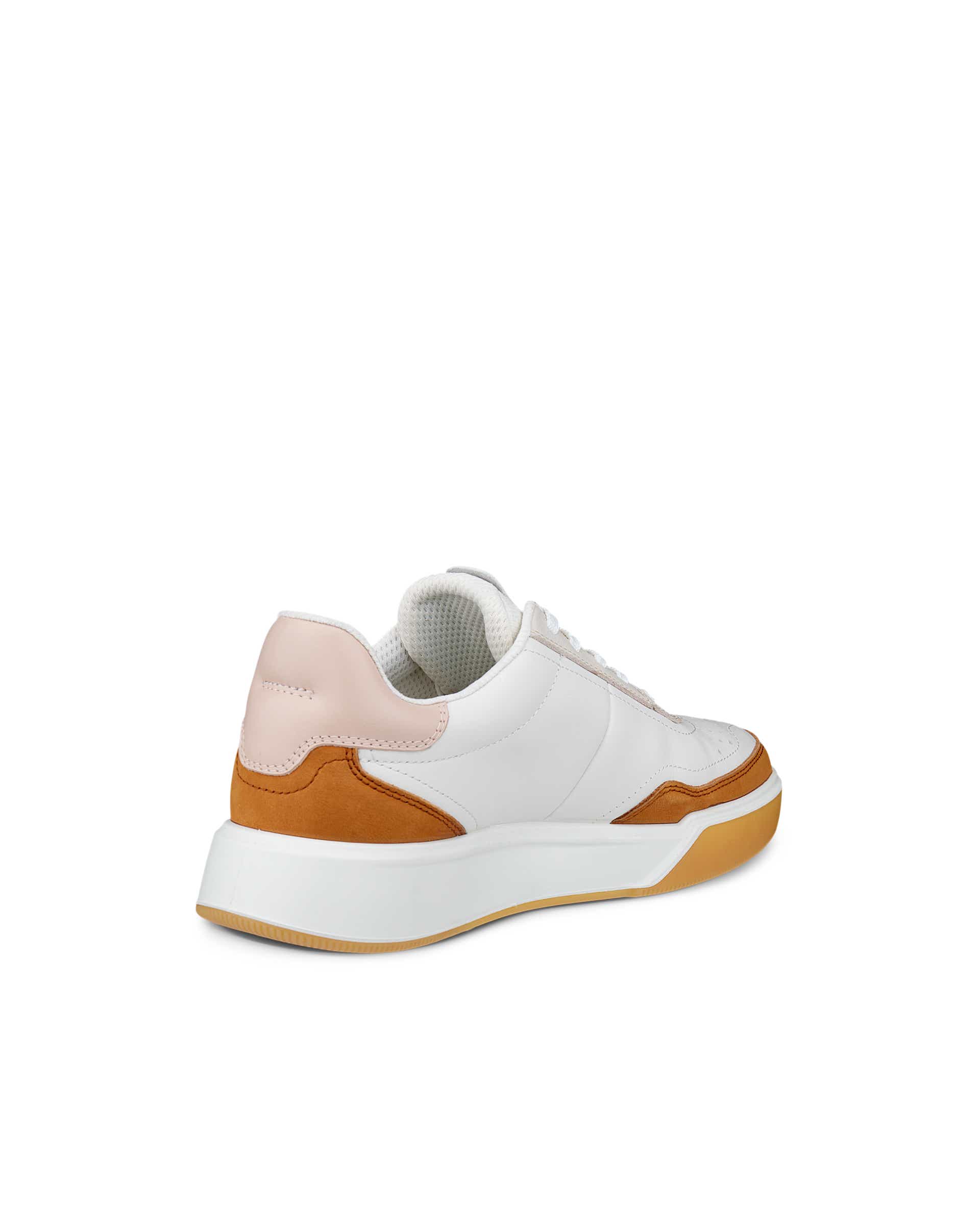 ECCO® STREET COURT baskets en cuir pour femme - Brun - Back