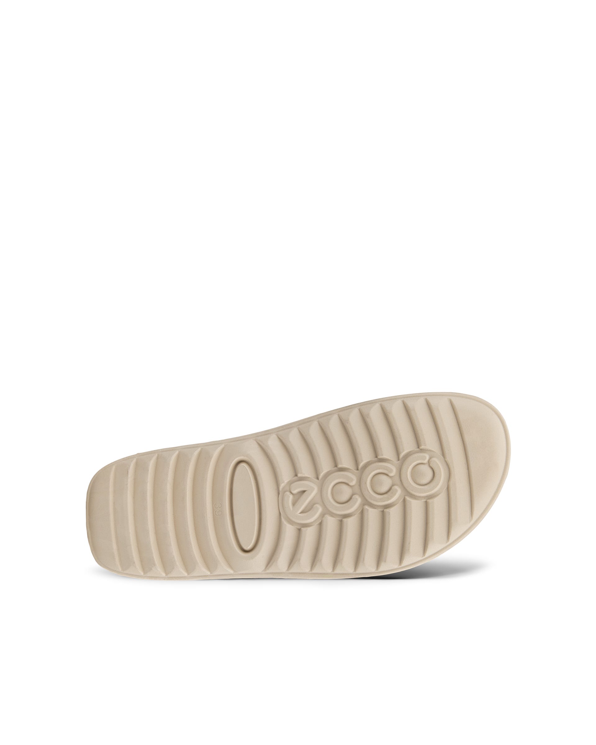 Women's ECCO® Cozmo Sandal Nubuck Two Strap Sandal - Beige - Sole