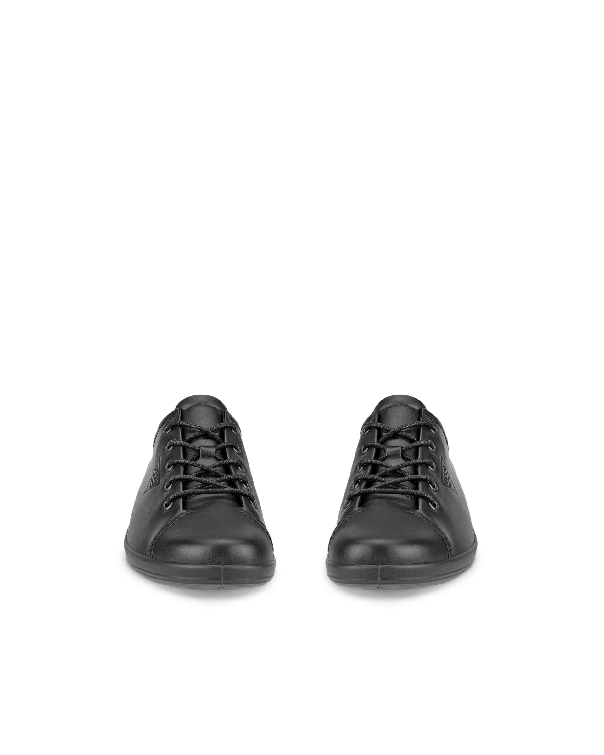 Women's ECCOยฎ Soft 2.0 Leather Walking Shoe - Black - Front pair