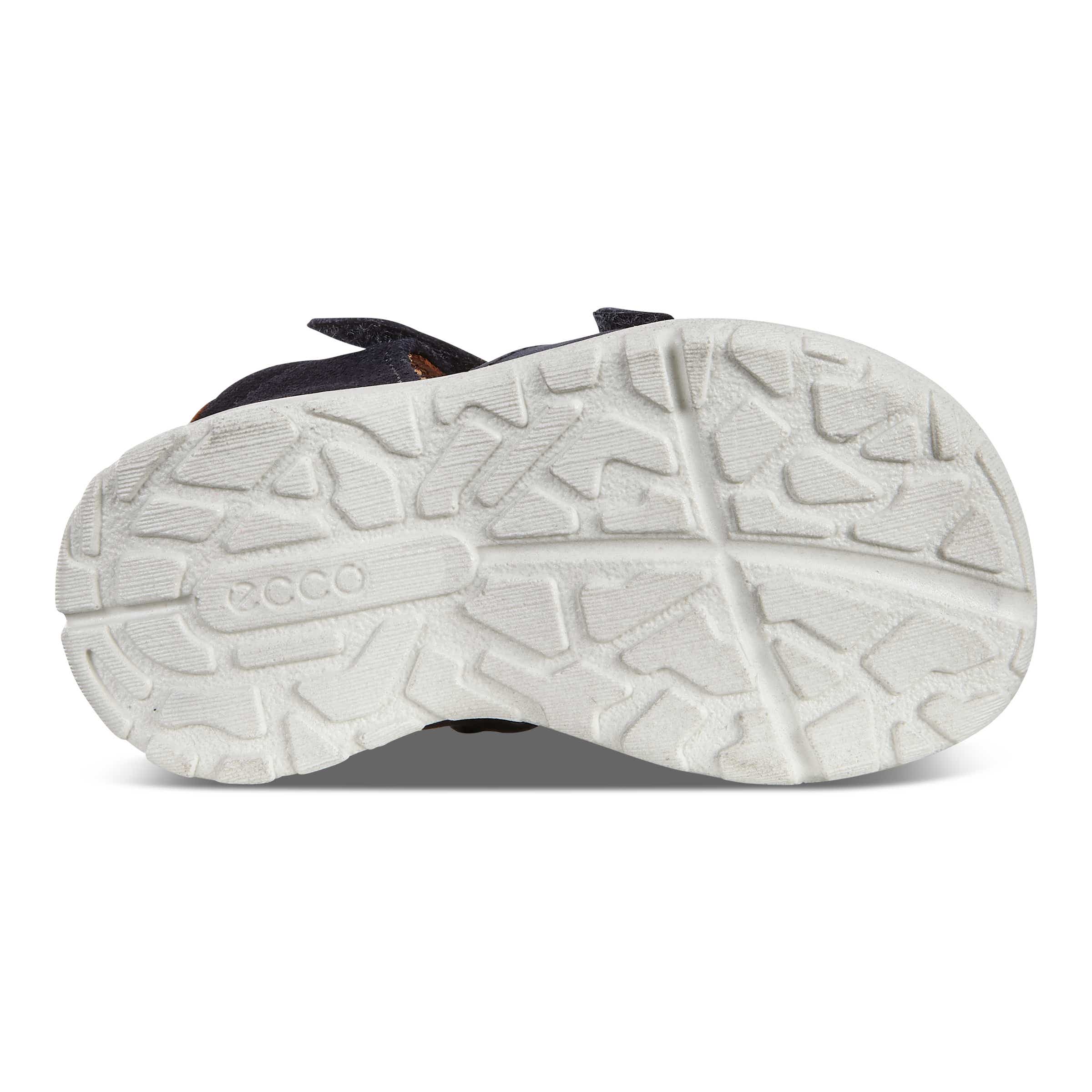 Kids' ECCO® Peekaboo Suede Fisherman Sandal - Blue - Sole