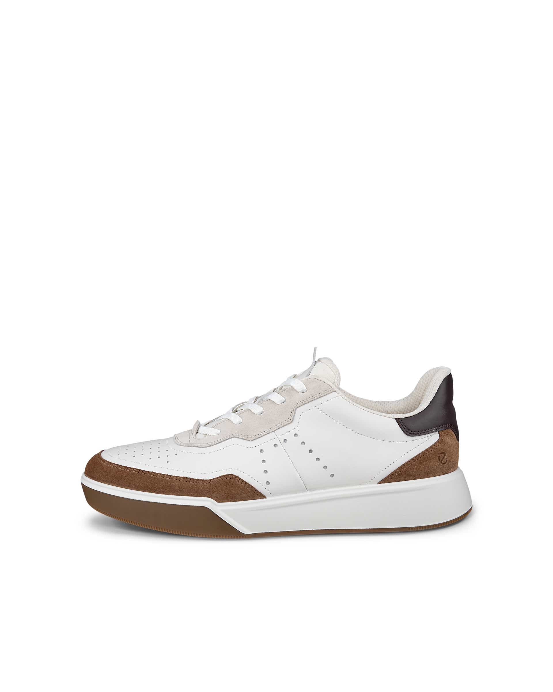 ECCO® STREET COURT heren leren sneaker - Bruin - Outside