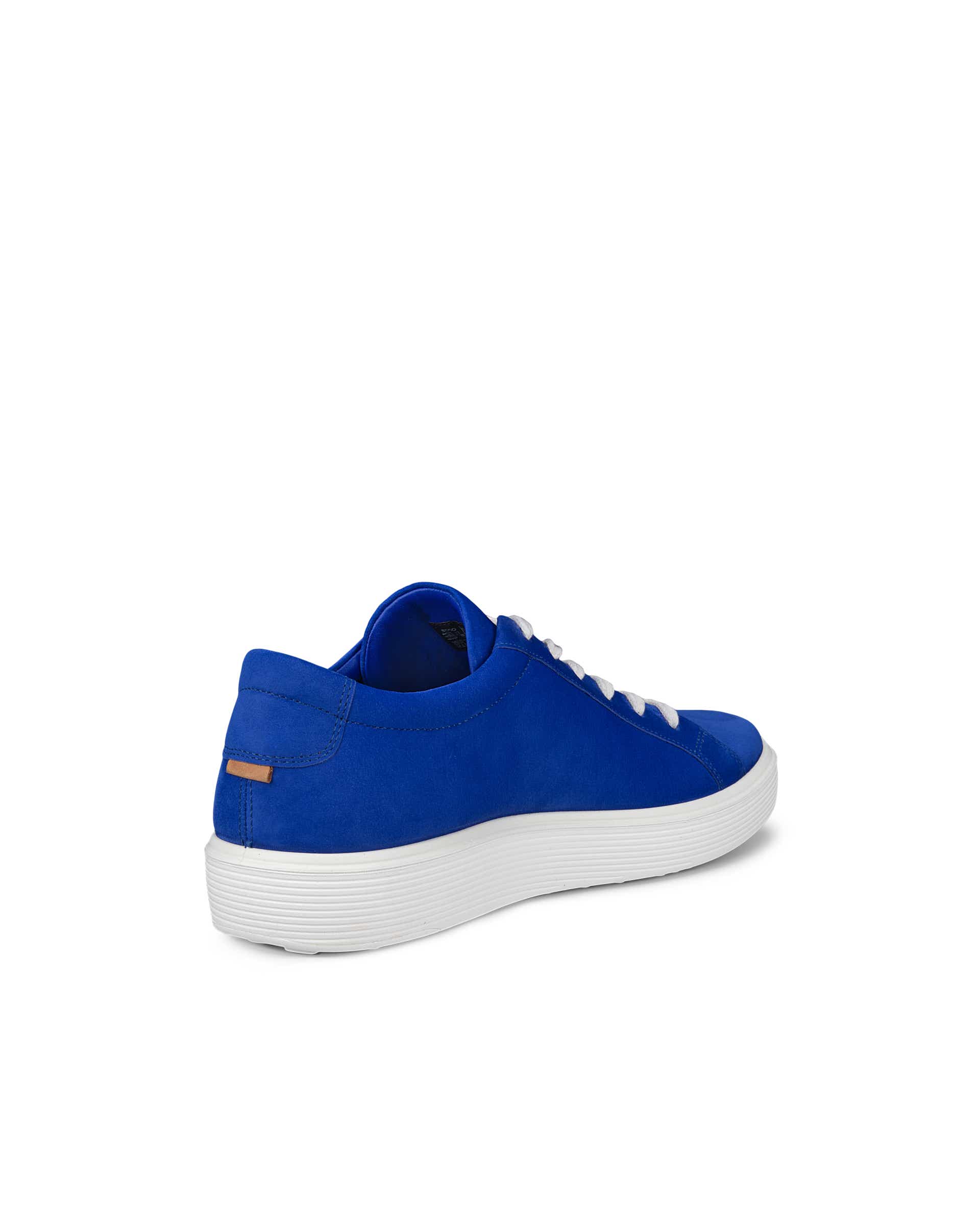 ECCO® Soft 60 Heren nubuck sneaker - Blauw - Back