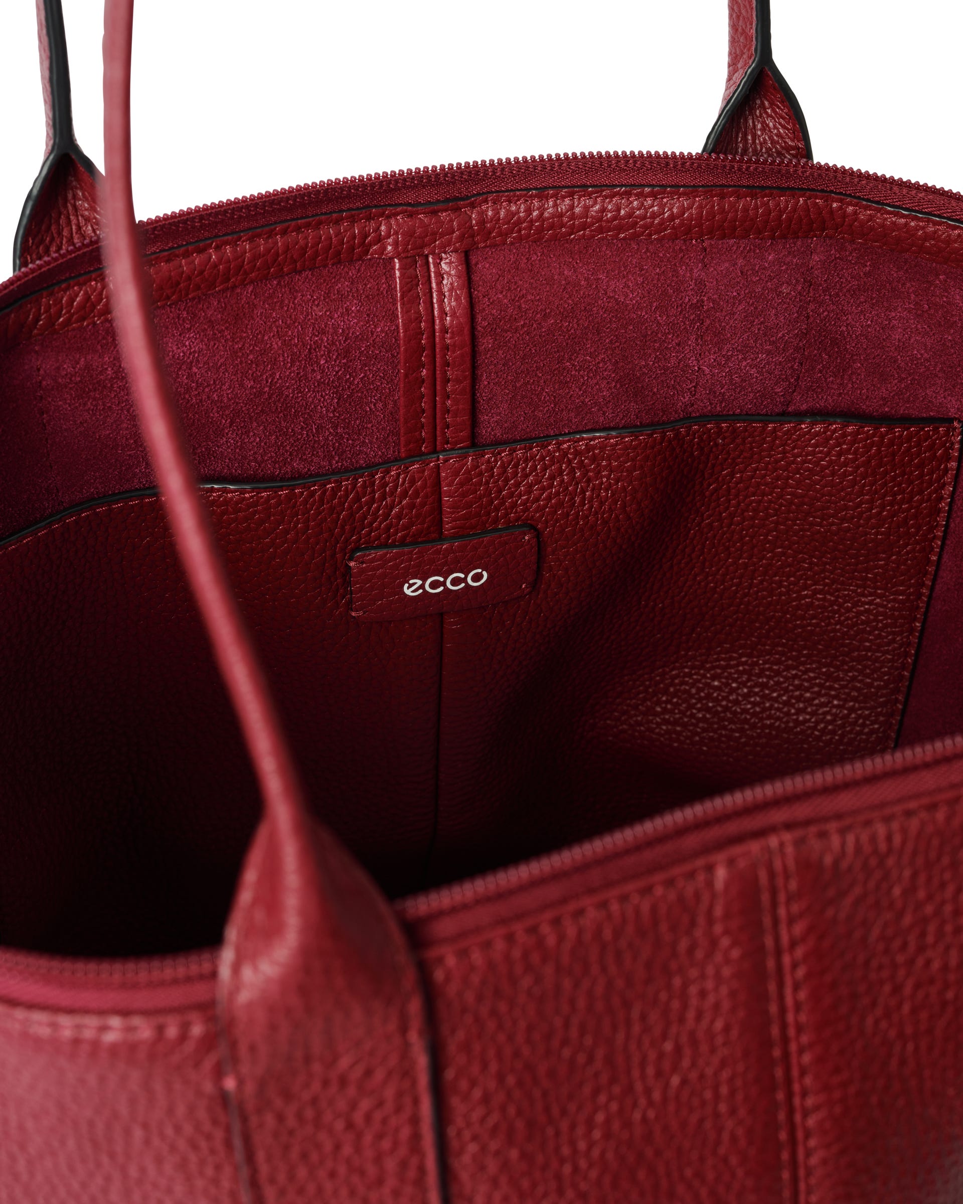 Skórzana torba shopper ECCO® Tote - Czerwony - Inside