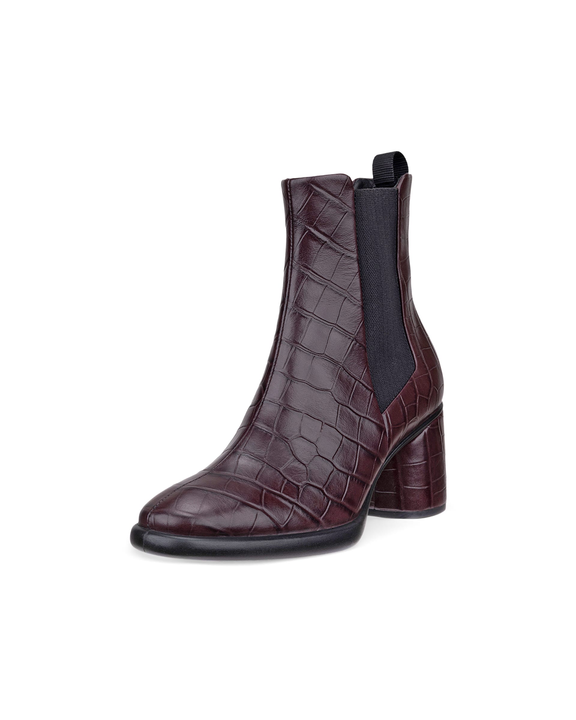 ECCO® SCULPTED LX 55 Damen Chelsea Boot aus Leder mit Absatz - Braun - Outside