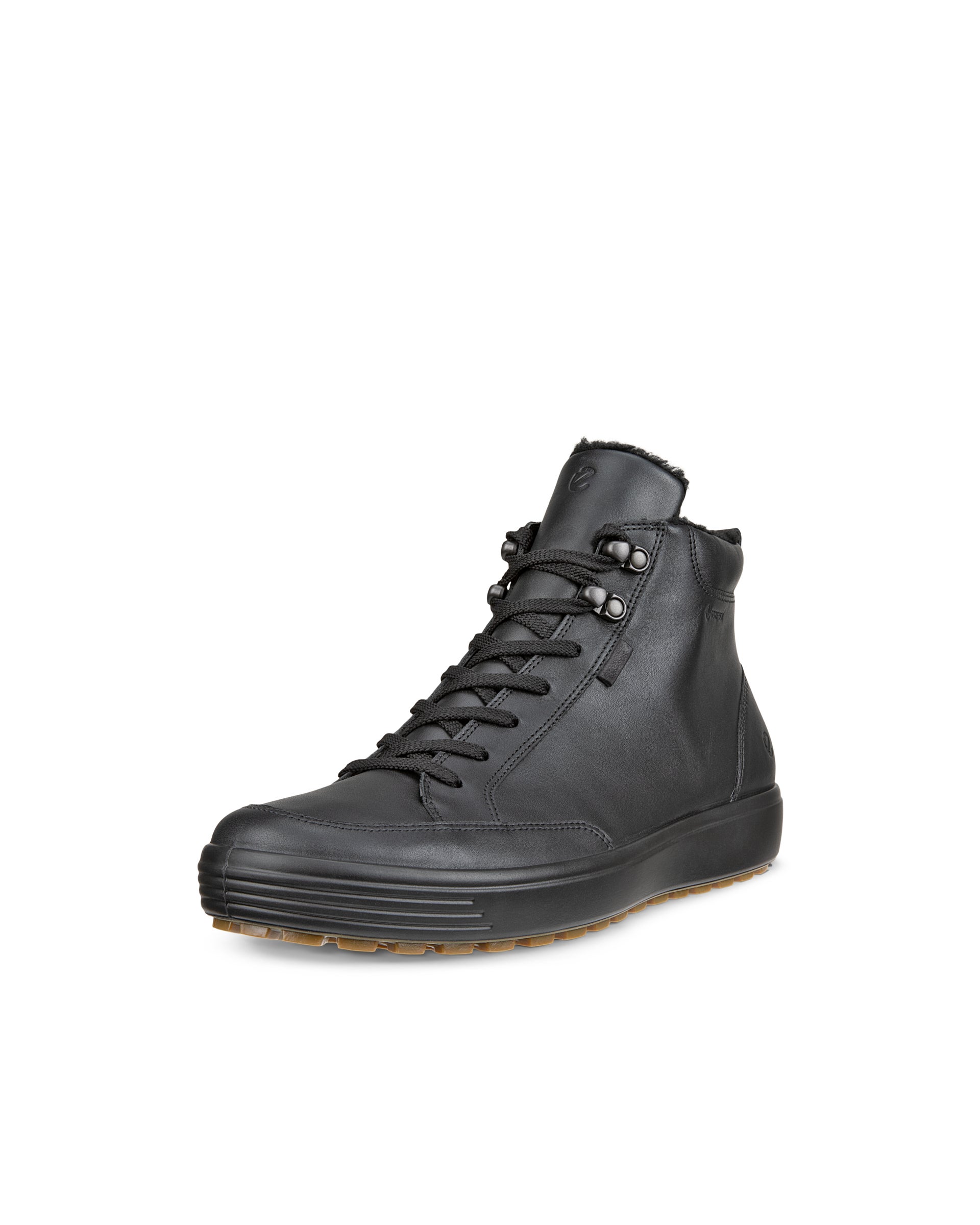 Pánske kožené stredne vysoké čižmy Gore-Tex ECCO® Soft 7 Tred - Čierna - Main