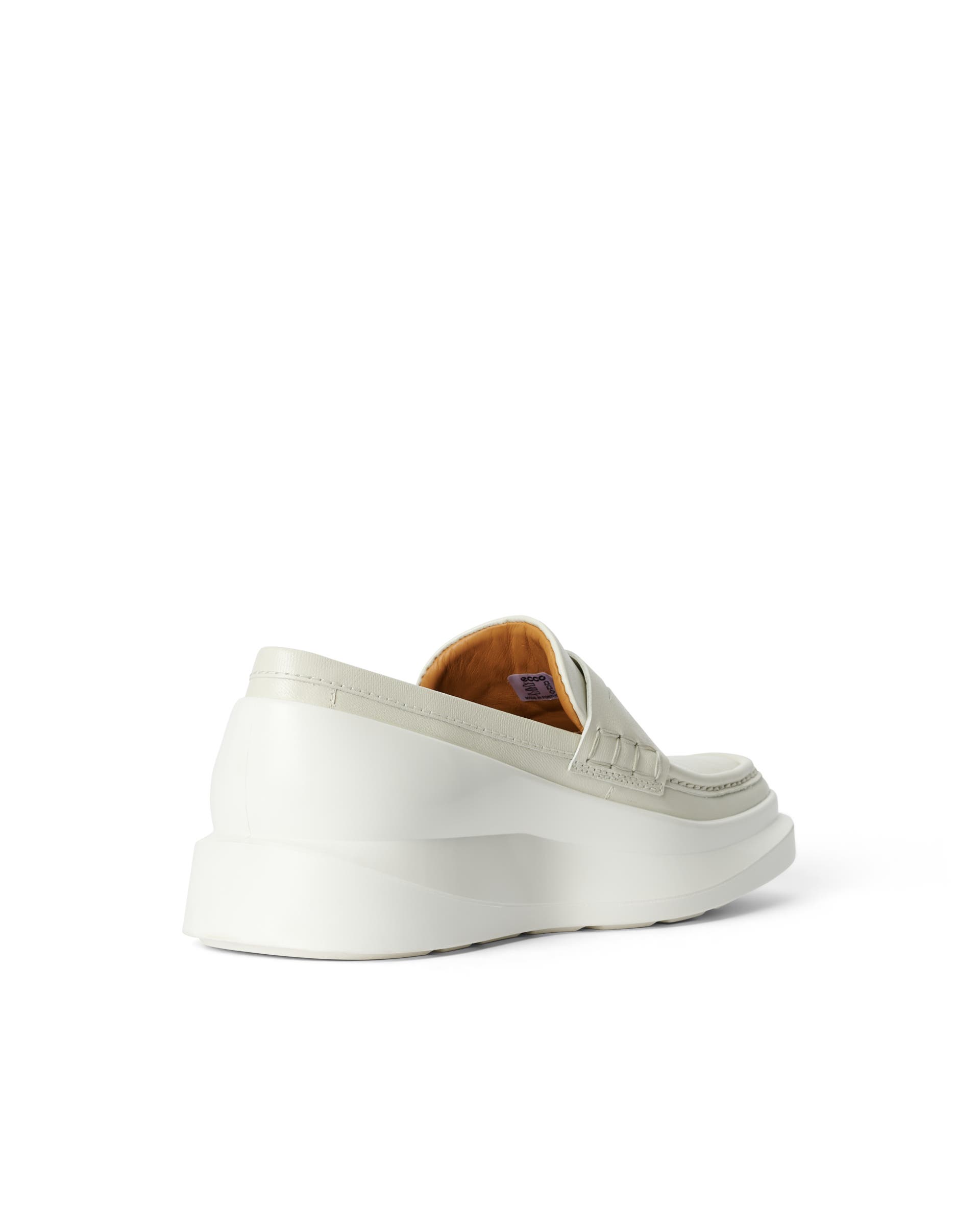 ECCO®.Kollektive Trucker Leather Loafer - White - Back