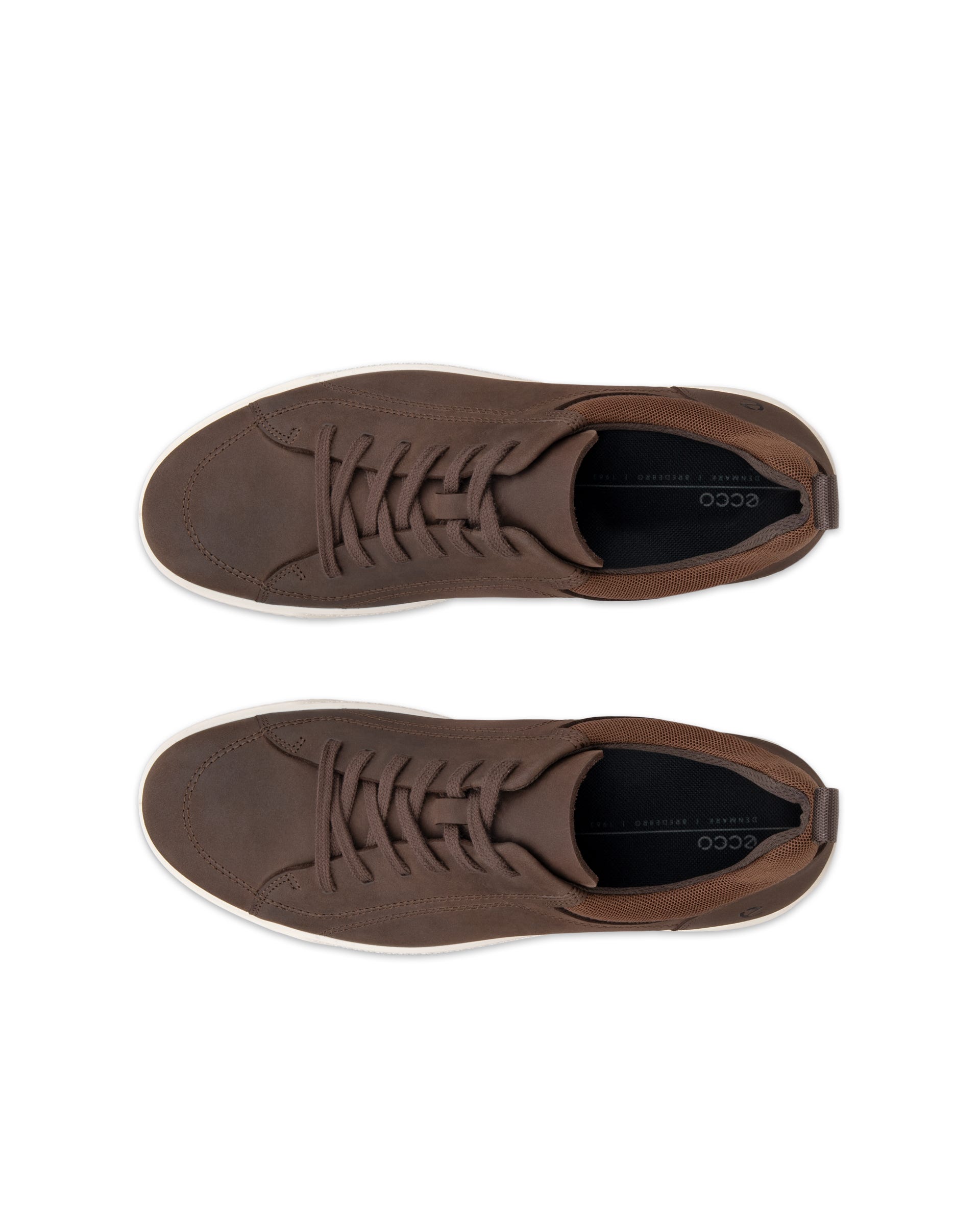 ECCO® BYWAY heren nubuck veterschoen - Bruin - Top left pair