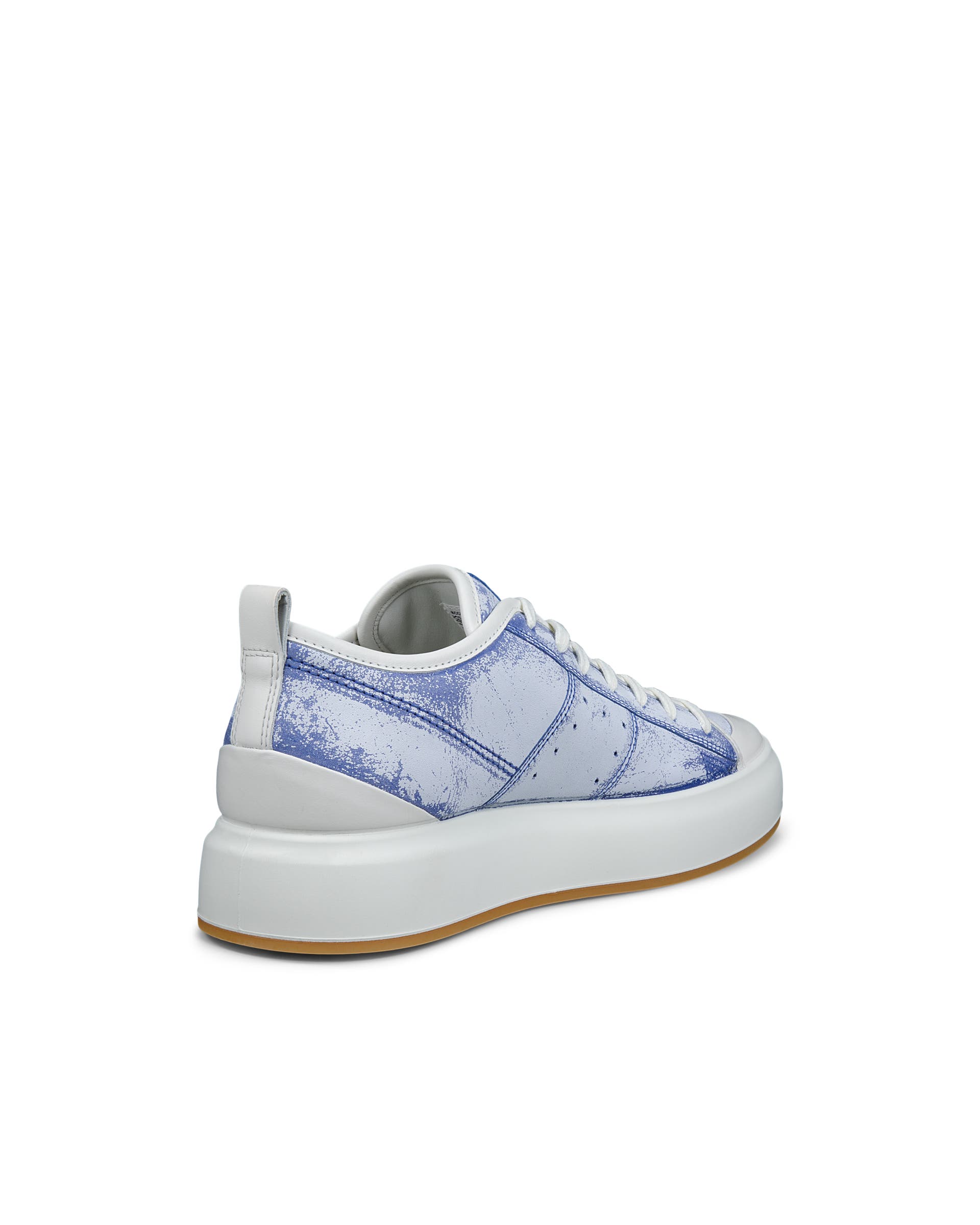 ECCO® Street Ace Heren leren sneaker - Blauw - Back