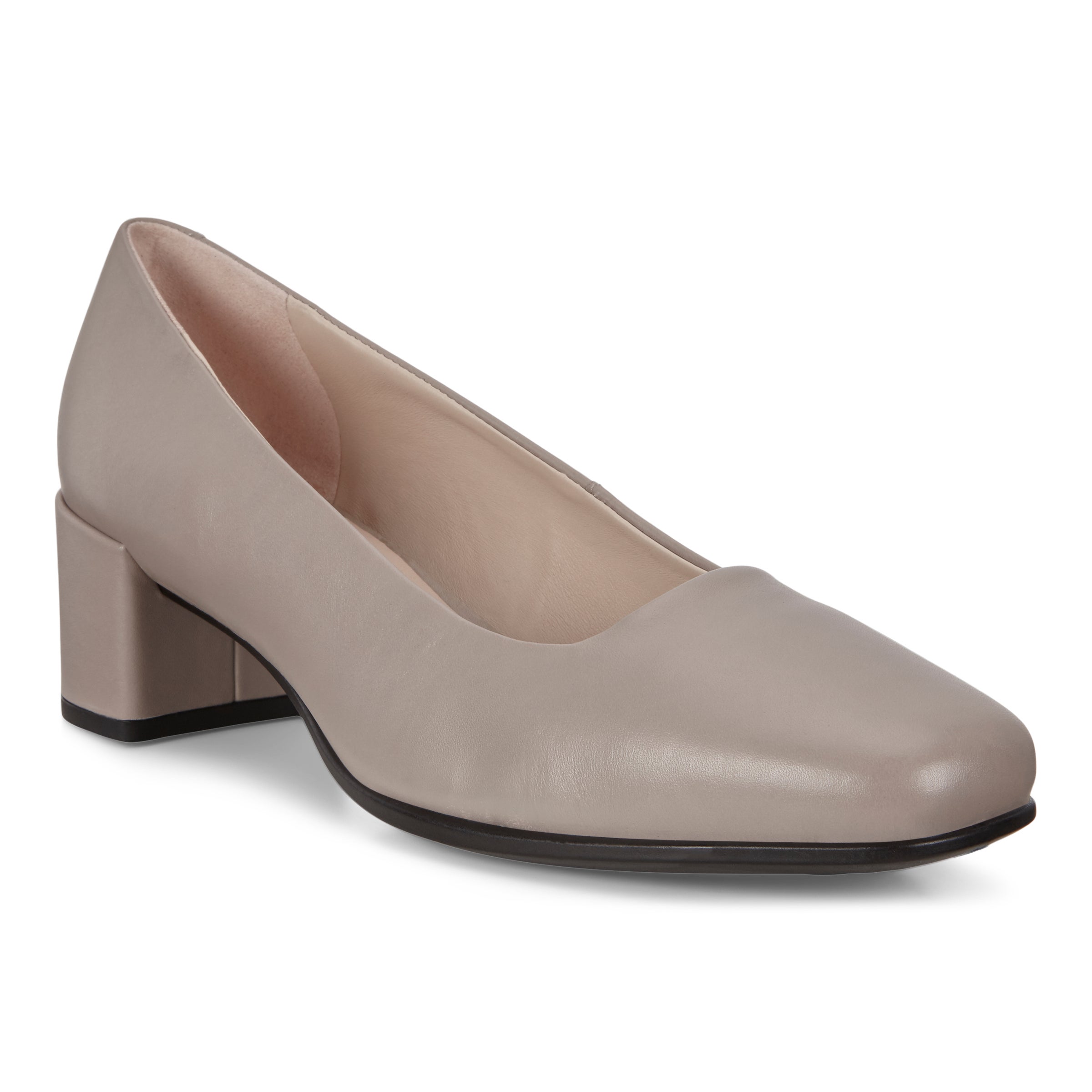 ECCO Shape 35 Squared ウィメンズ レザーハイヒールパンプス - グレー - Main