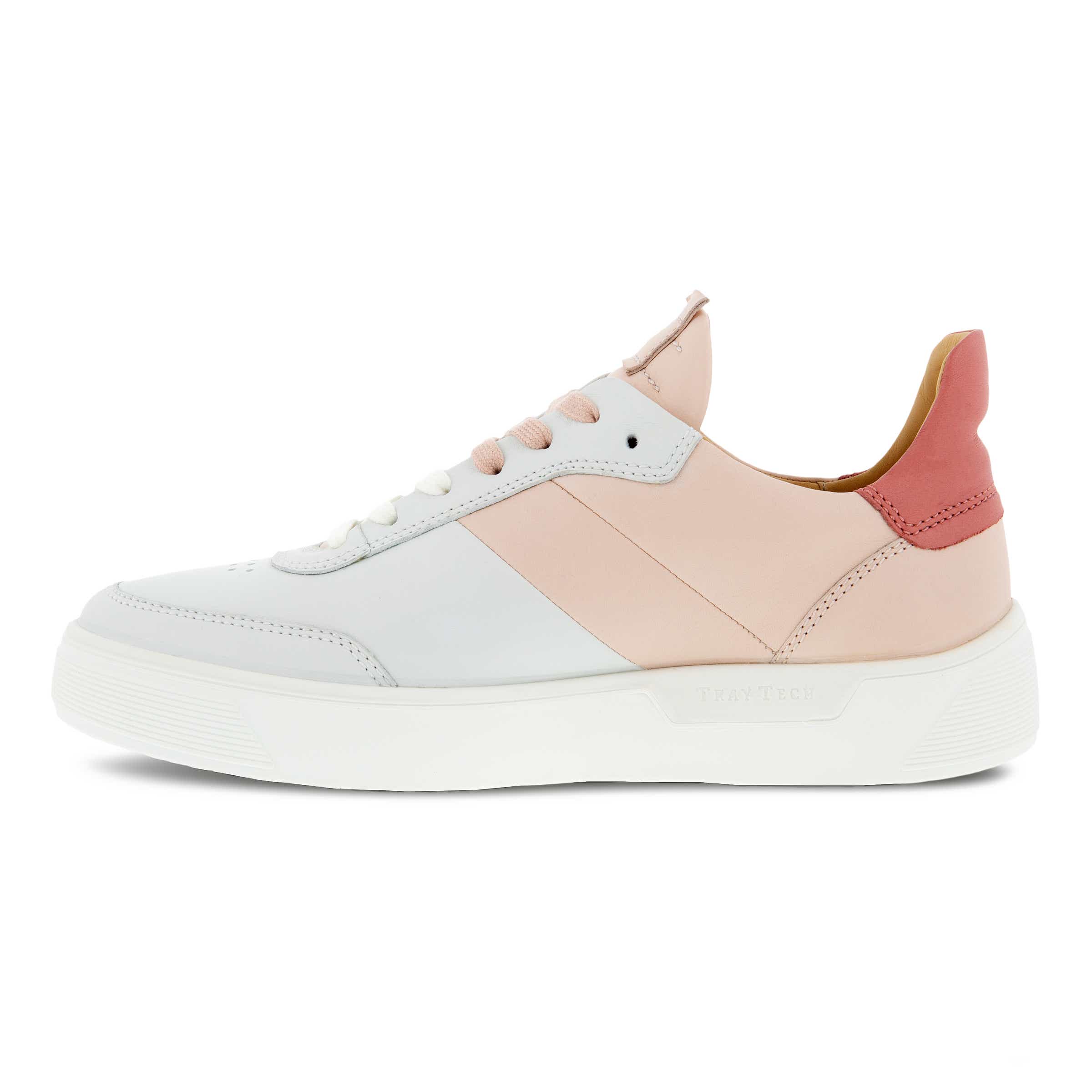 Women's ECCO® Street Tray Leather Sneaker - Pink - Inside