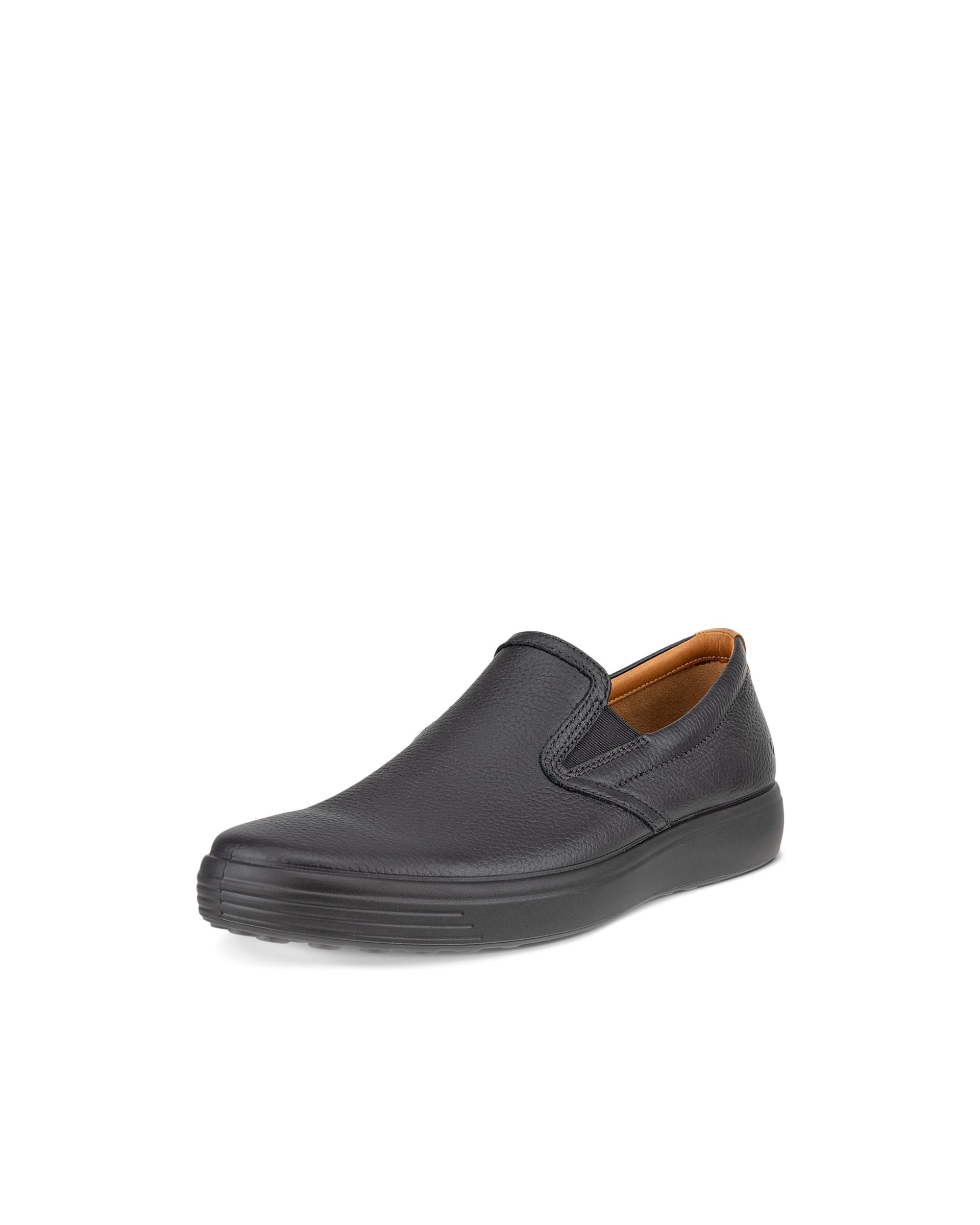 Men's ECCO® Soft 7 Leather Slip-On - Black - Main