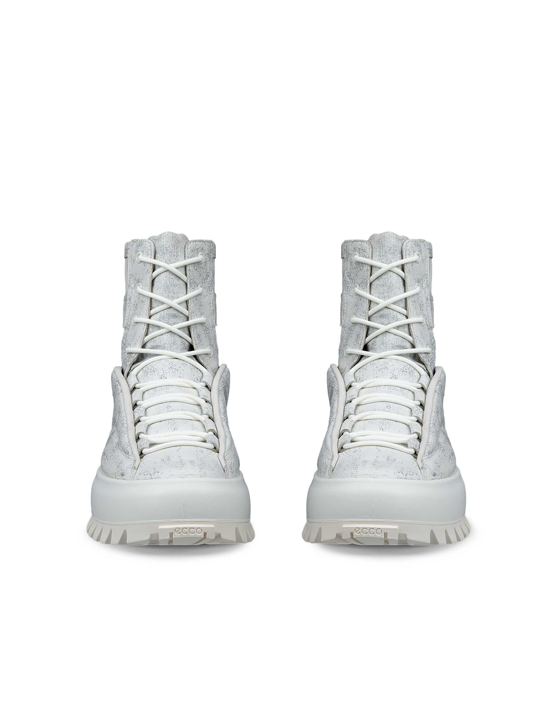 ECCO® Street Ace Ral7000 Heren hoge sneaker in leer - Wit - Front pair