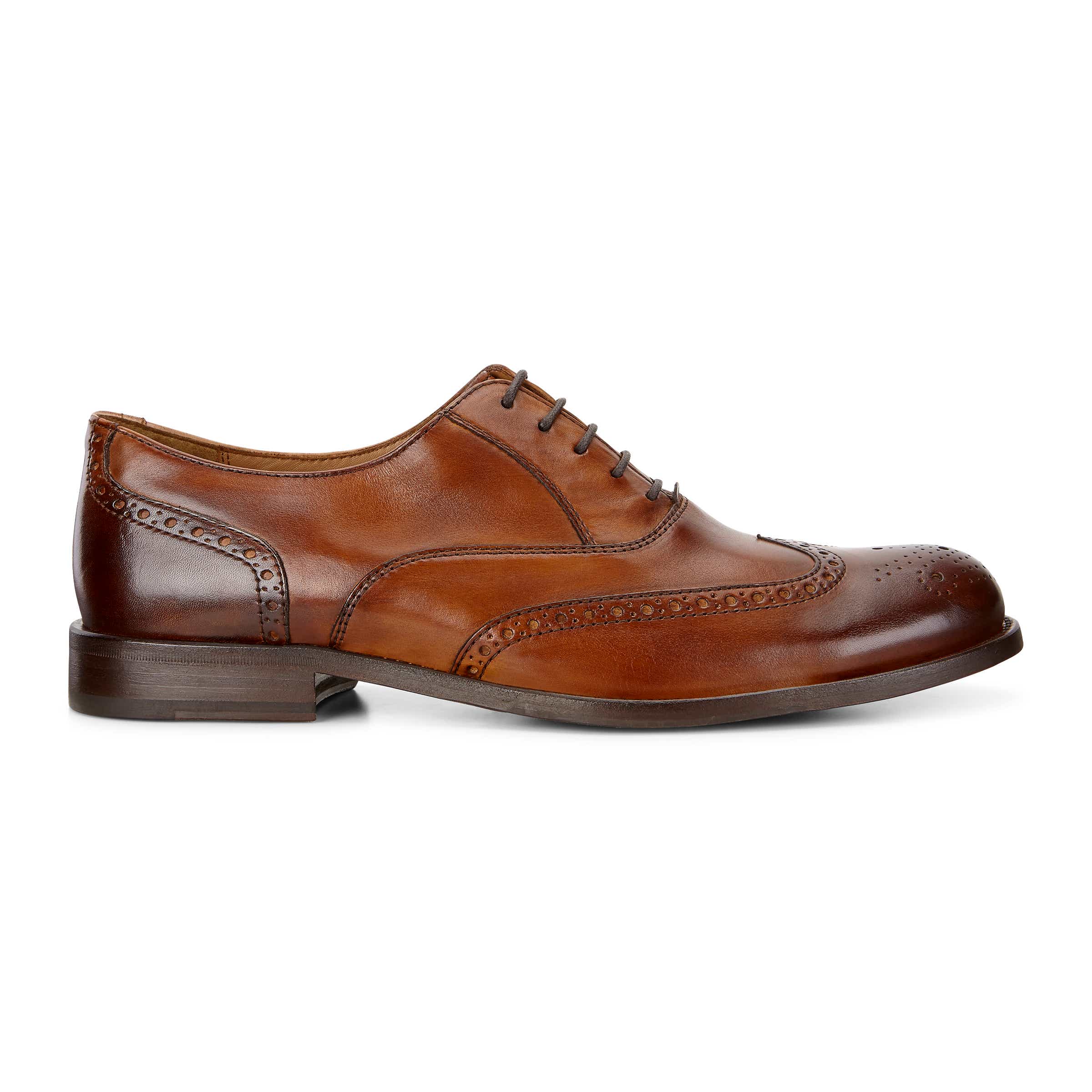 ECCO London Brogue Tie - Brown - Outside
