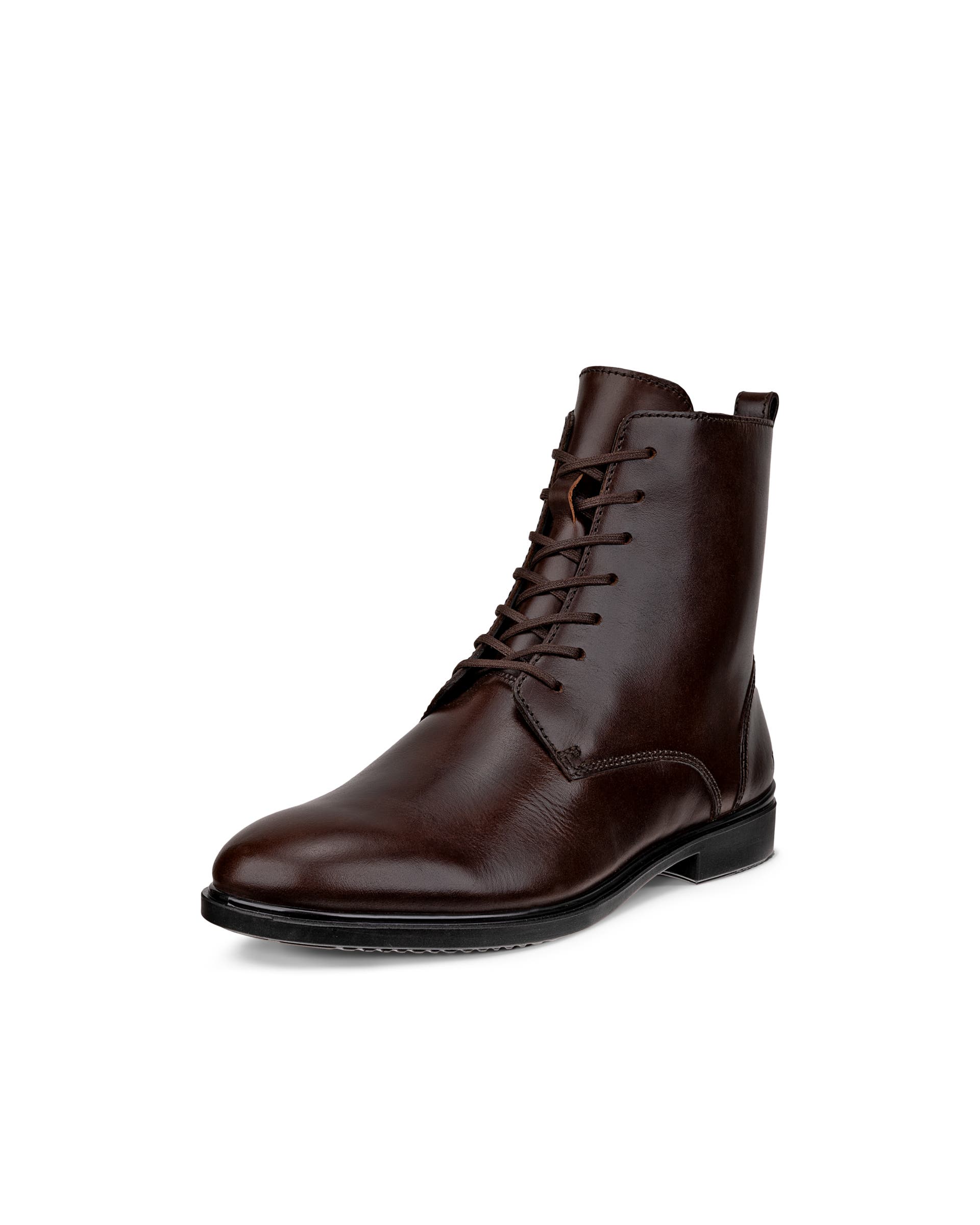 Women's ECCO® Dress Classic 15 Leather Lace-Up Boot - Brown - Main