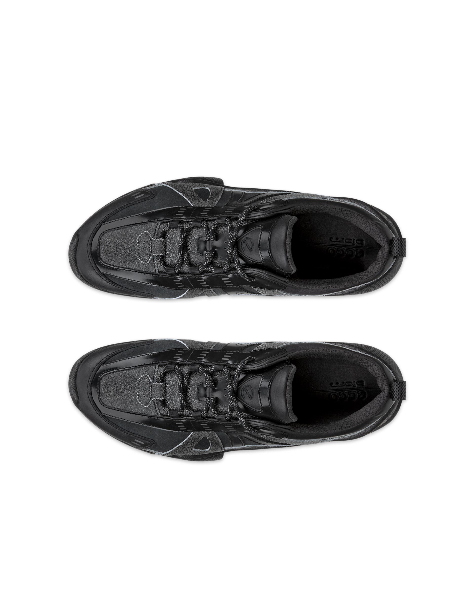 ECCO BIOM C Trail メンズ レザーアウトドアスニーカー - ブラック - Top left pair