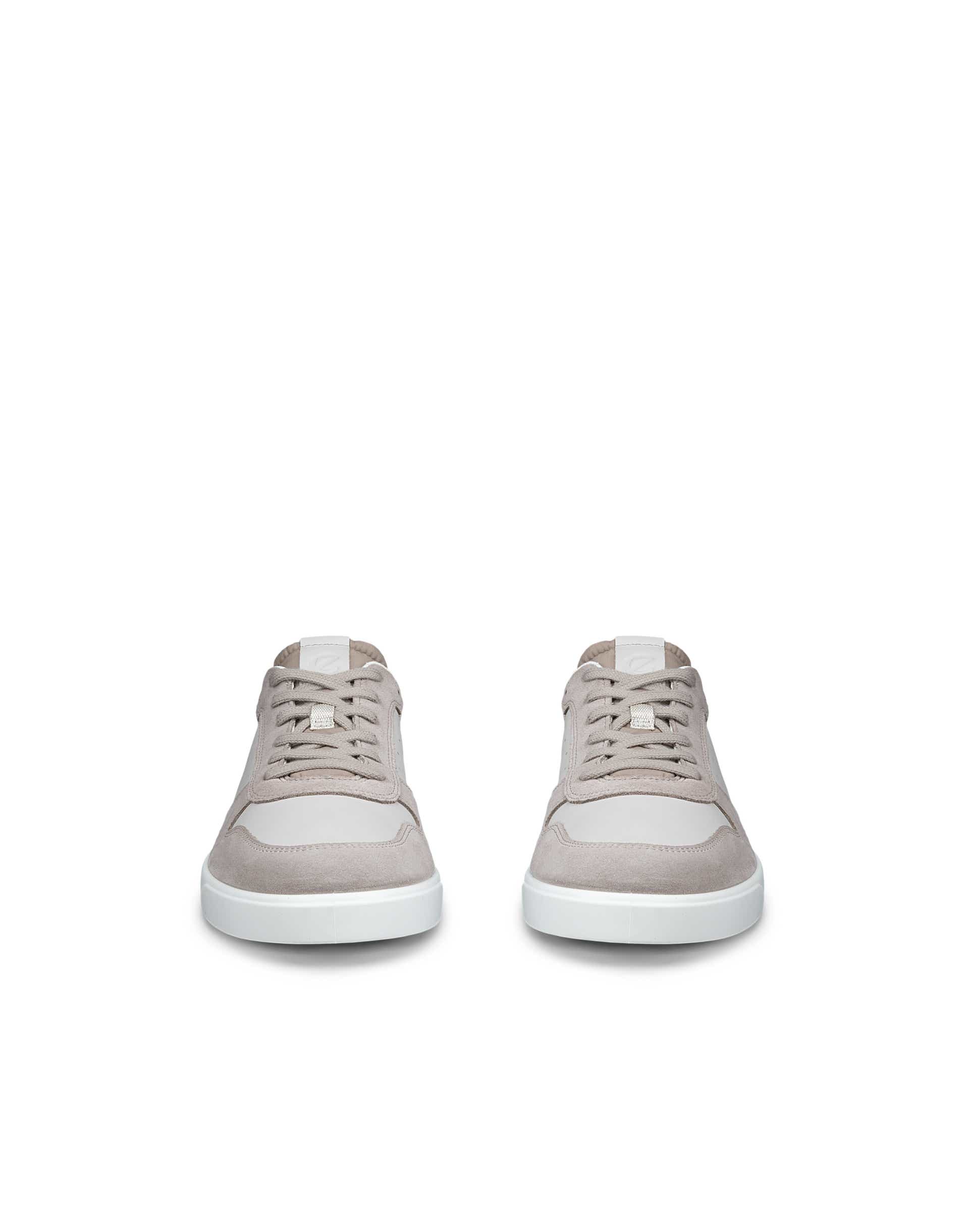 Men's ECCO® STREET LITE Leather Trainer - Brown - Front pair