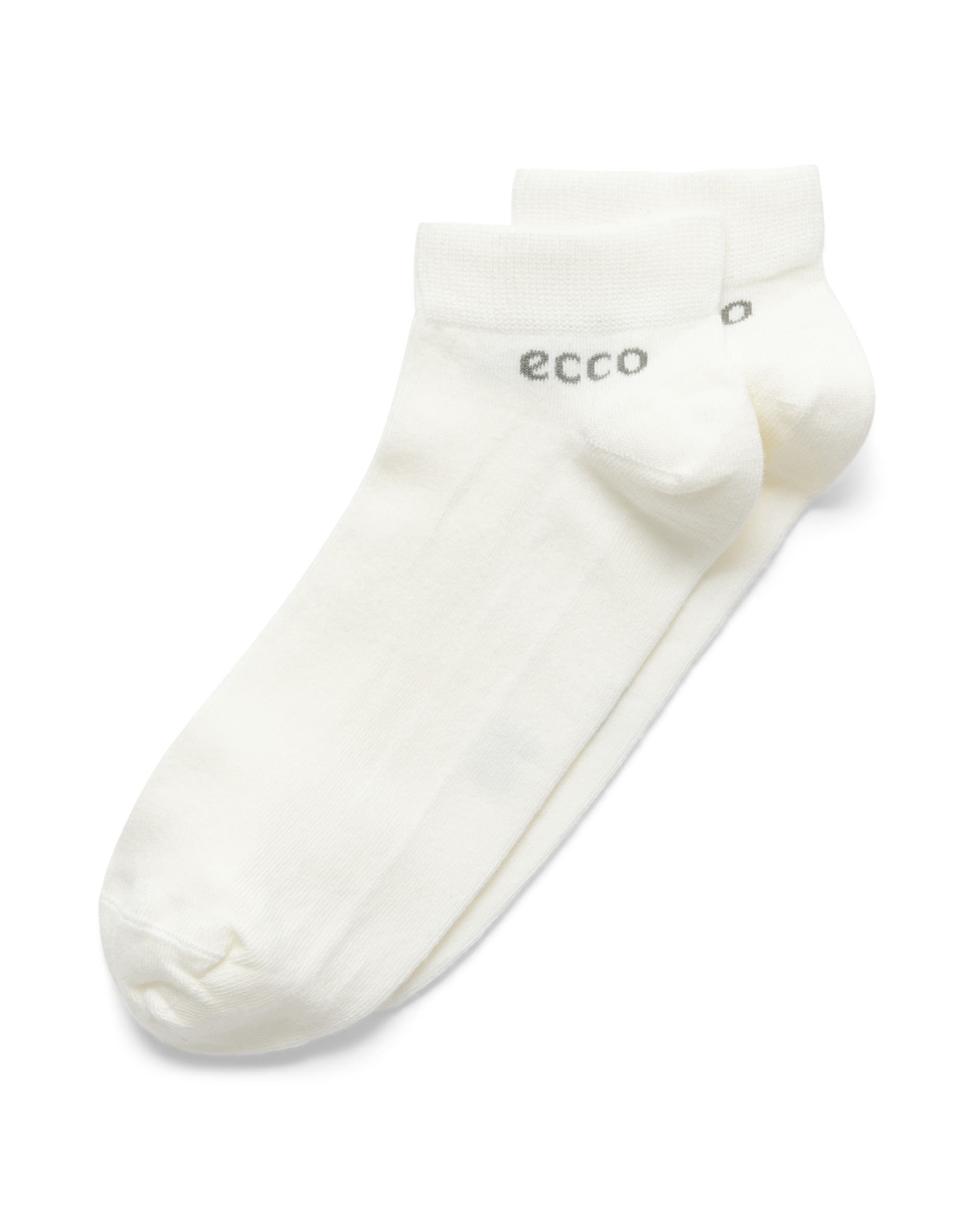 Uniseks nizke nogavice (2 para) ECCO® Longlife - Bela - Detail-2