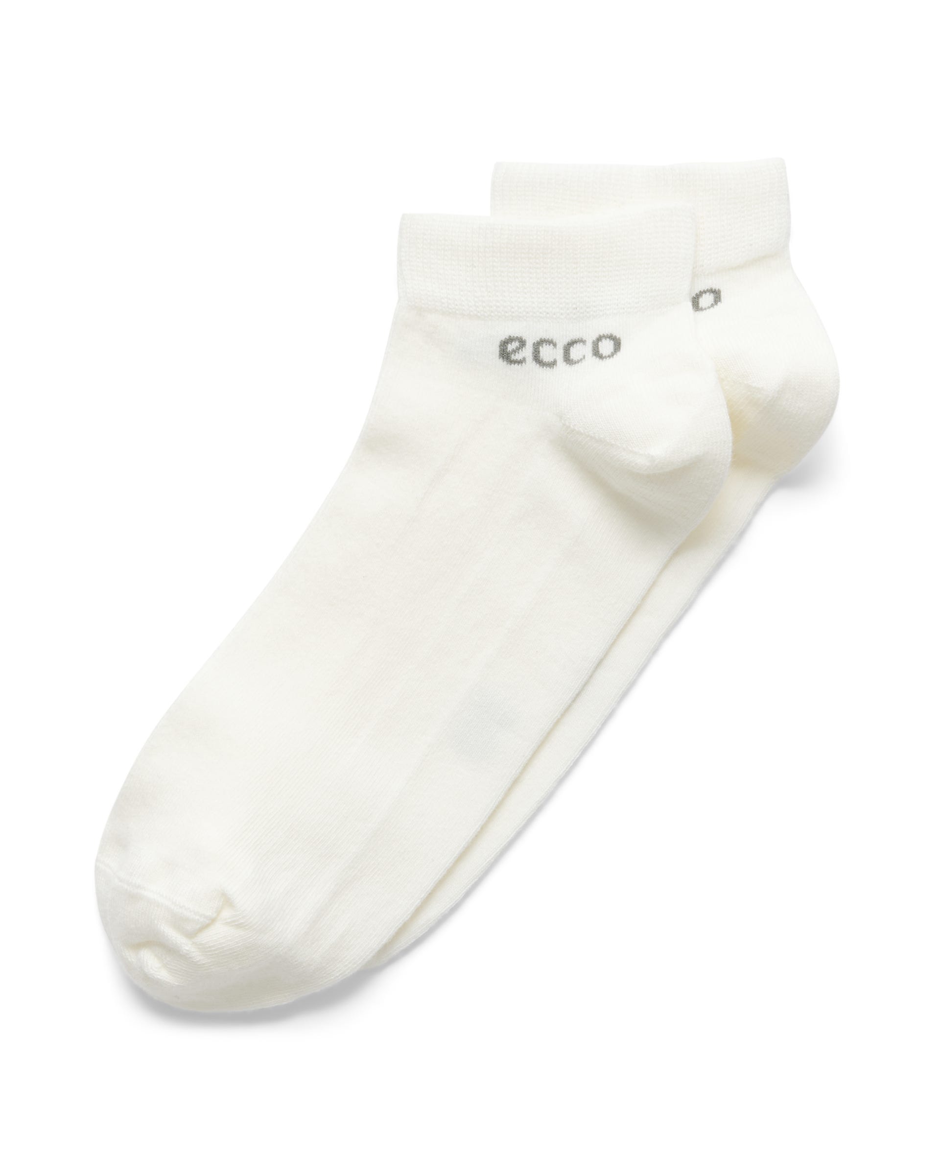 Uniseks nizke nogavice (2 para) ECCO® Longlife - Bela - Detail-2