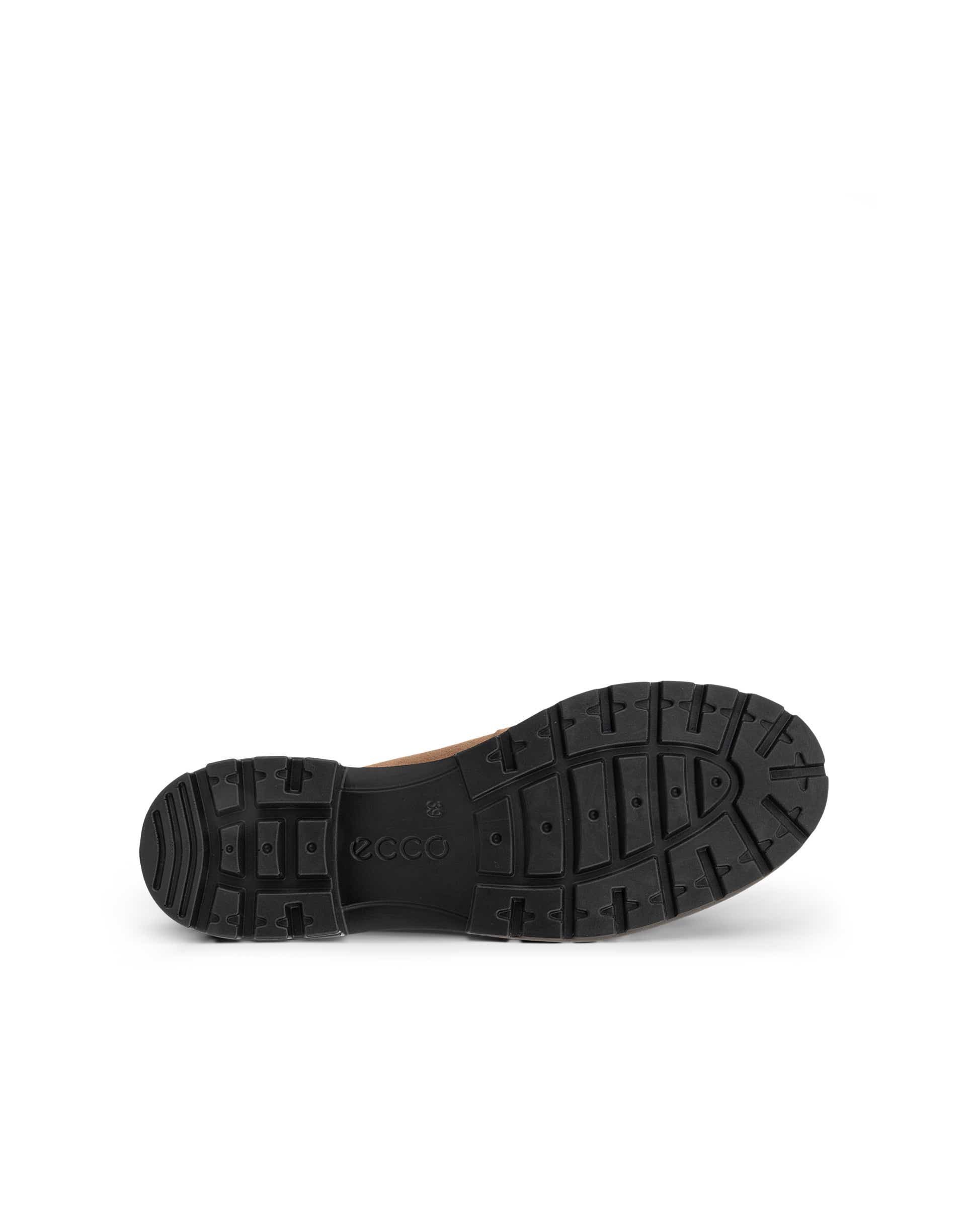 Women's ECCO® METROPOLE VIENNA Suede Loafer - Brown - Sole