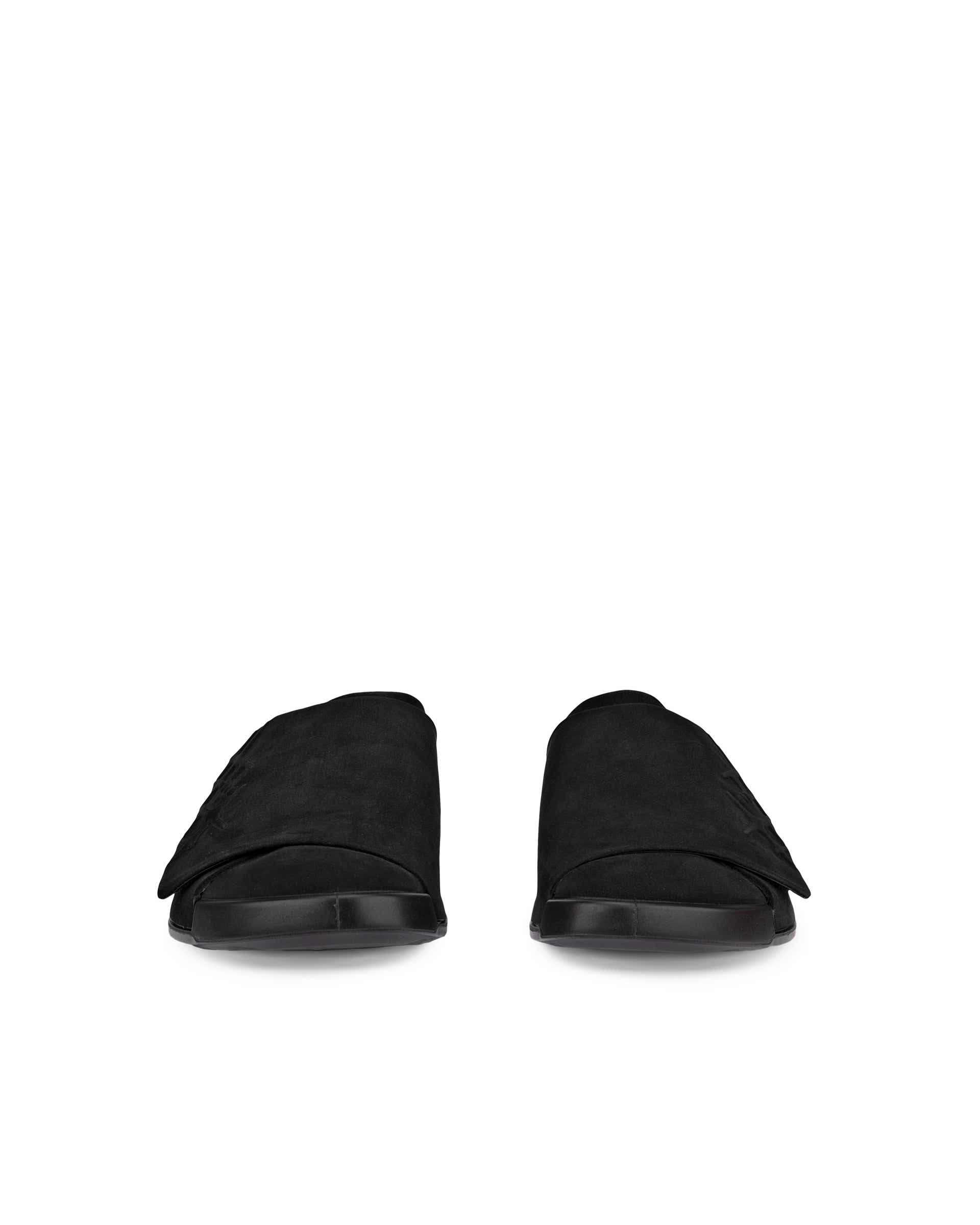ECCO COZMO SHOE RAL7000 MENS メンズ レザーサンダル - ブラック - Front pair