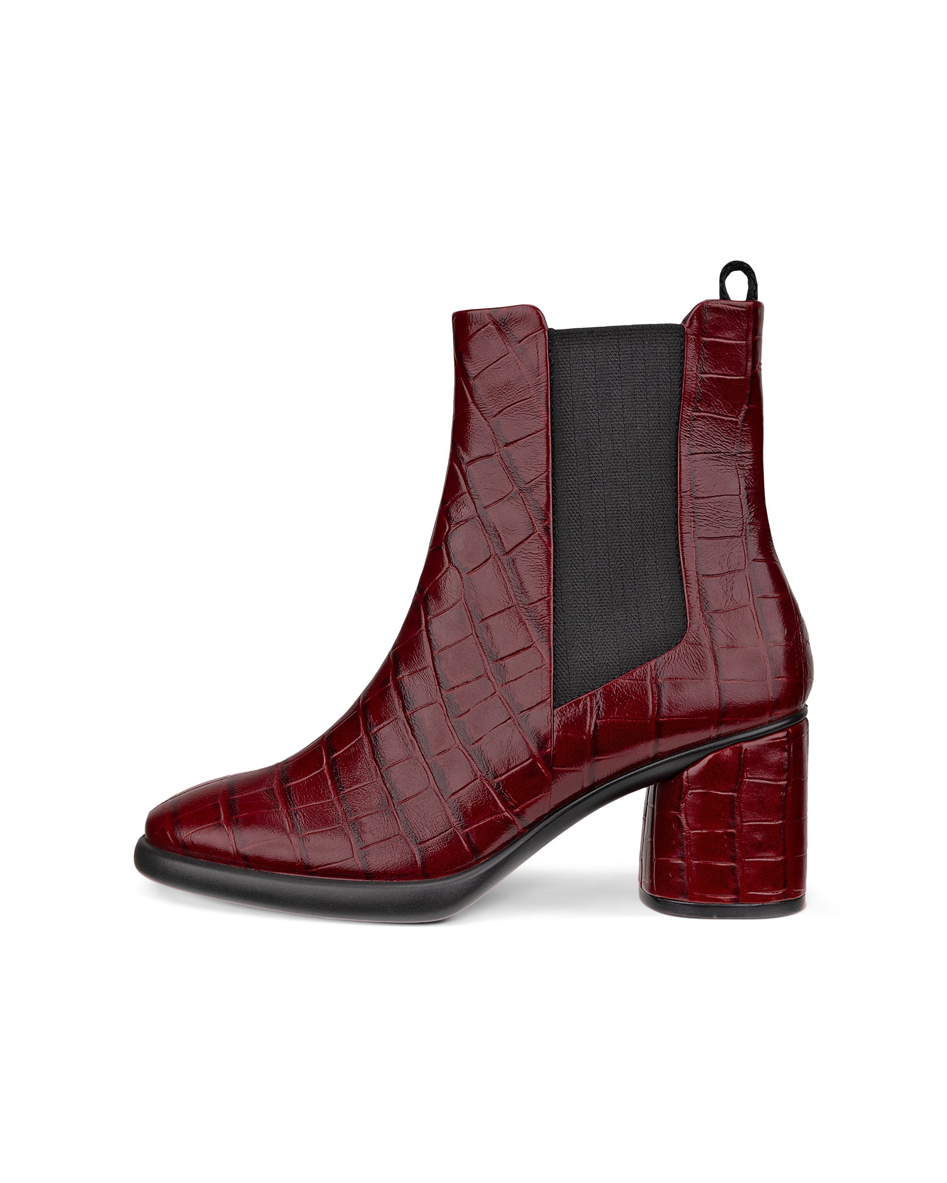 Women's ECCO® Sculpted LX 55 Leather Chelsea Heel Boot - Red - Outside