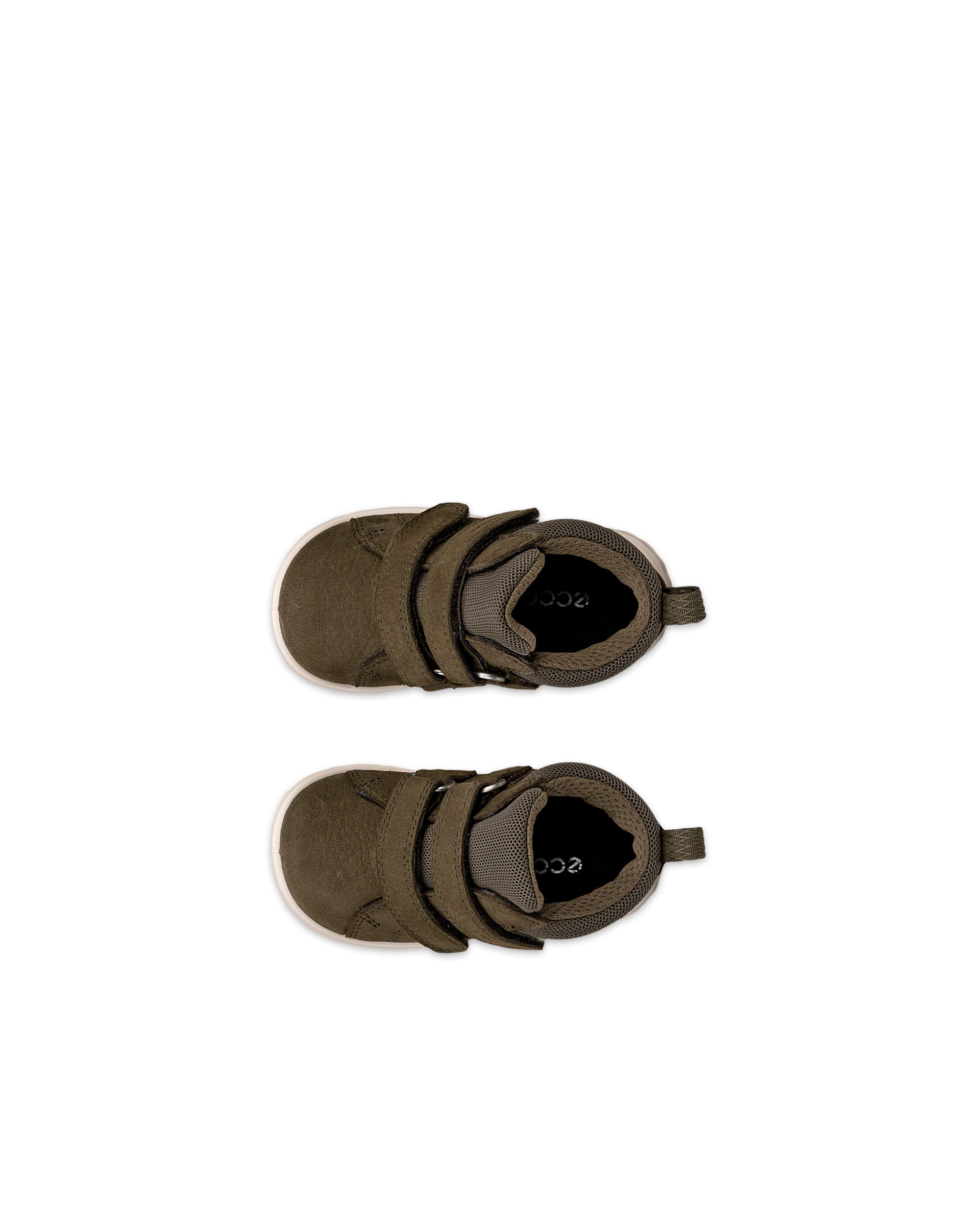 Dziecięce nubukowe buty sportowe na rzepy ECCO® SP.1 LITE INFANT - Zielony - Top left pair