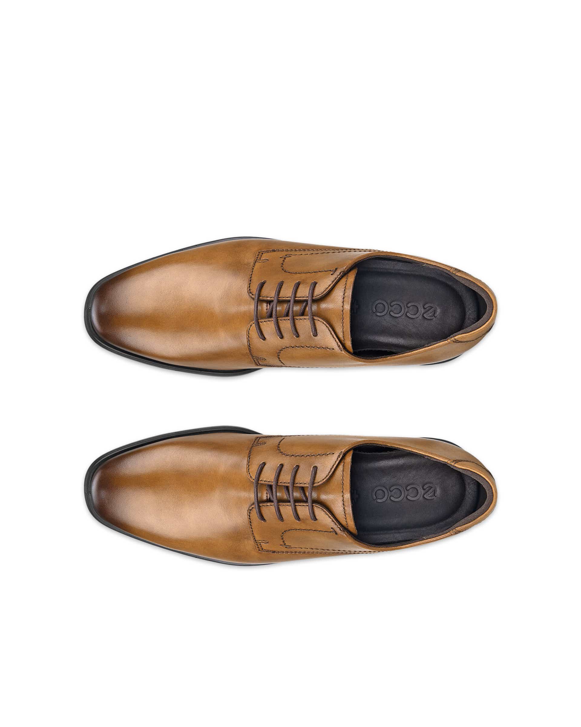 ECCO® Melbourne derbies cuir pour homme - Brun - Top left pair
