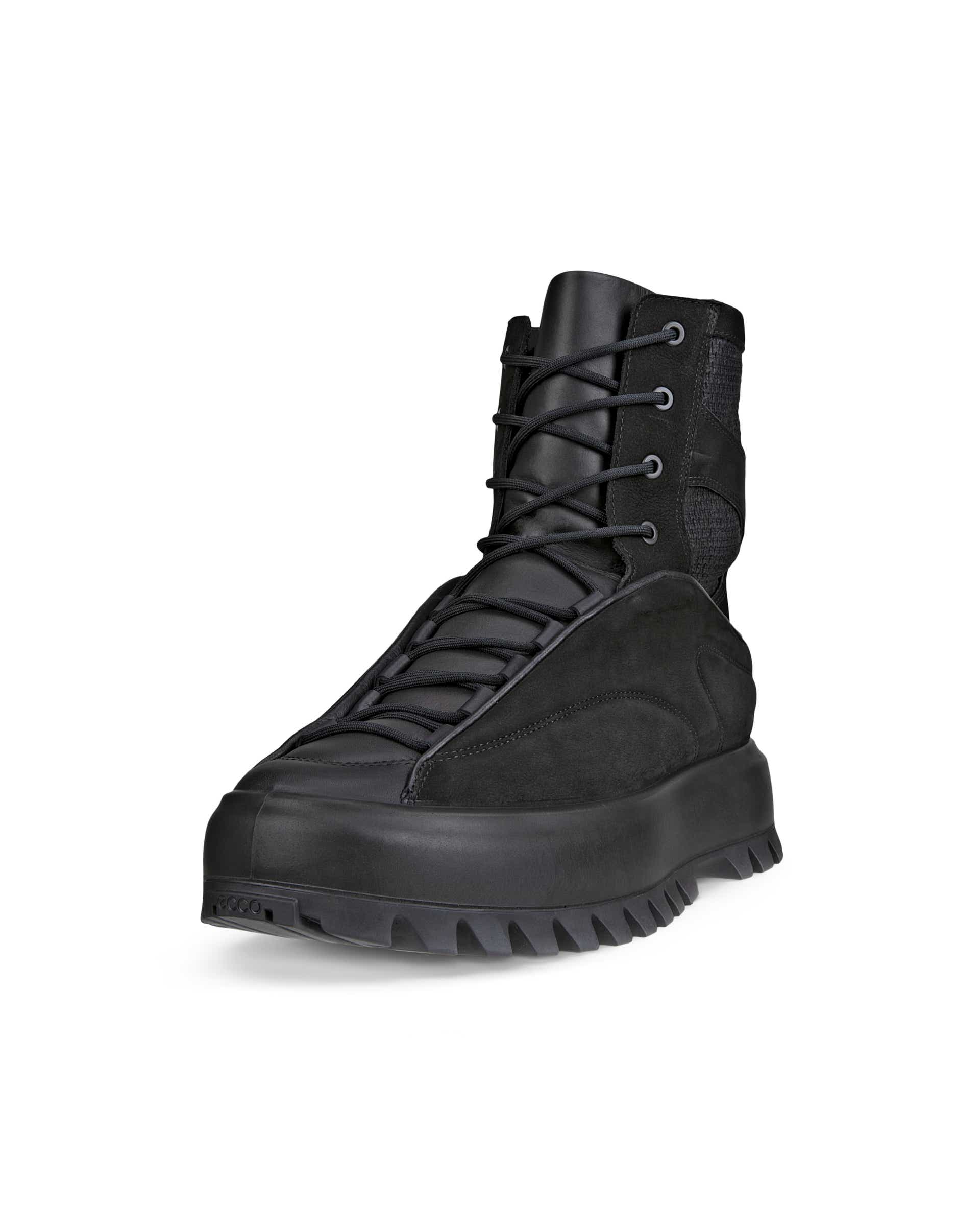 ECCO Street Ace RAL7000 メンズ ヌバックブーツ - ブラック - Main