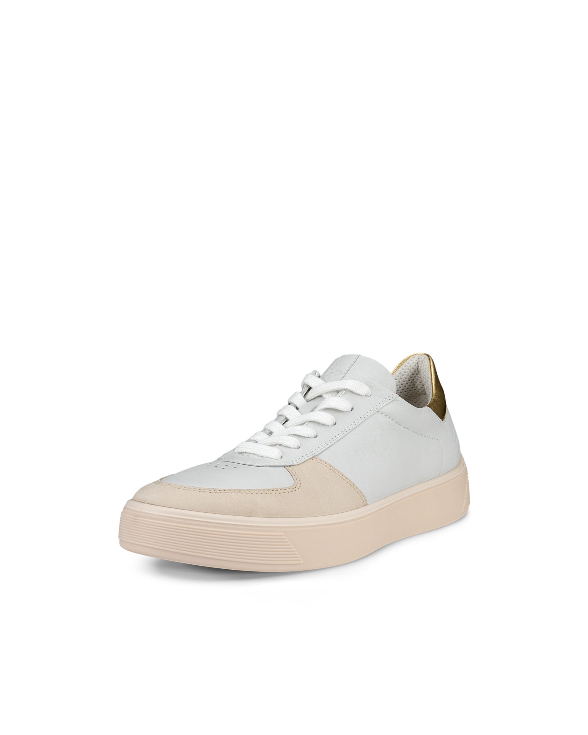 Women's ECCO® Street Tray Leather Sneaker - Beige - Main