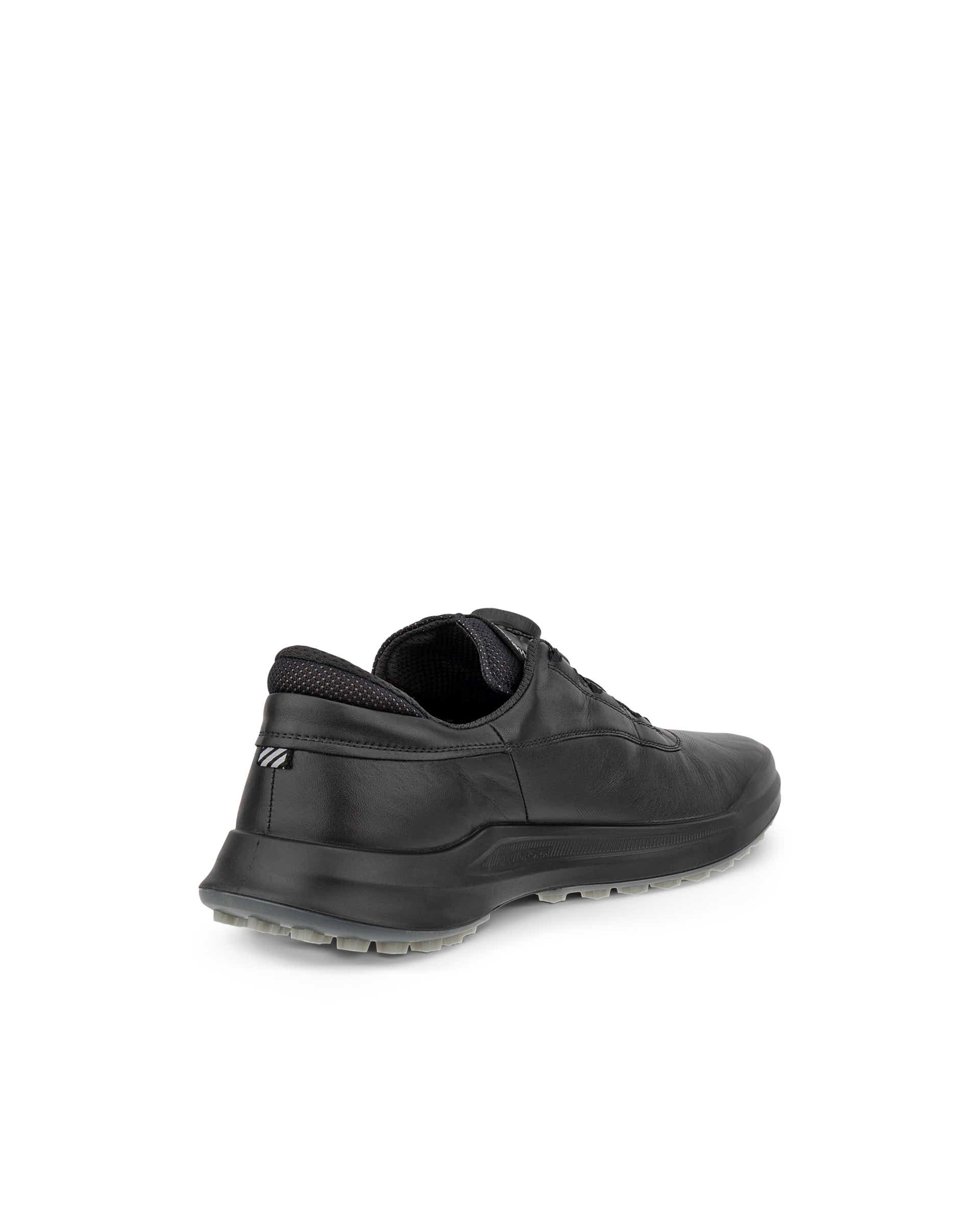 Men's ECCO® Golf Core Leather Waterproof Golf Shoe - Black - Back
