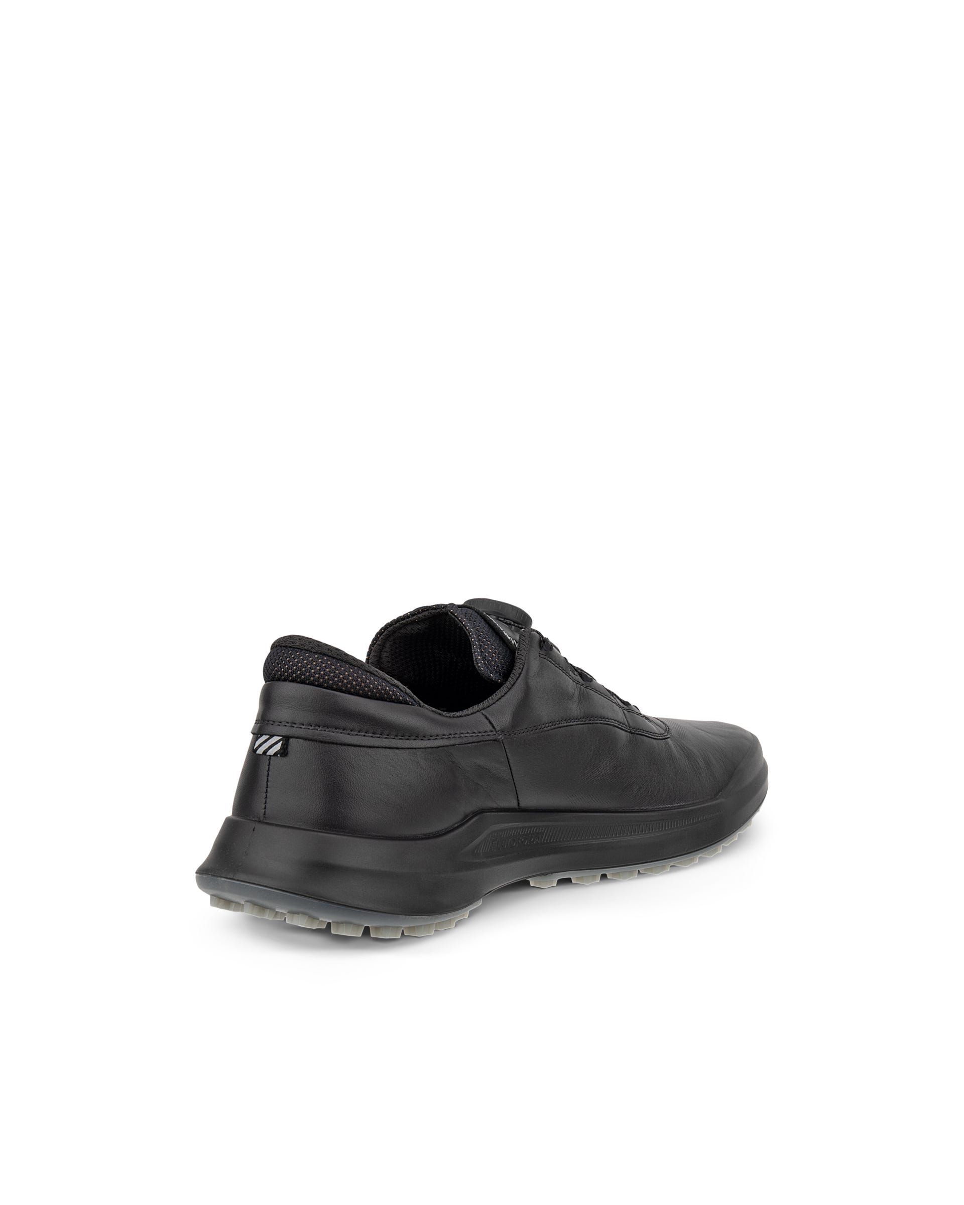 Men's ECCO® Golf Core Leather Waterproof Golf Shoe - Black - Back