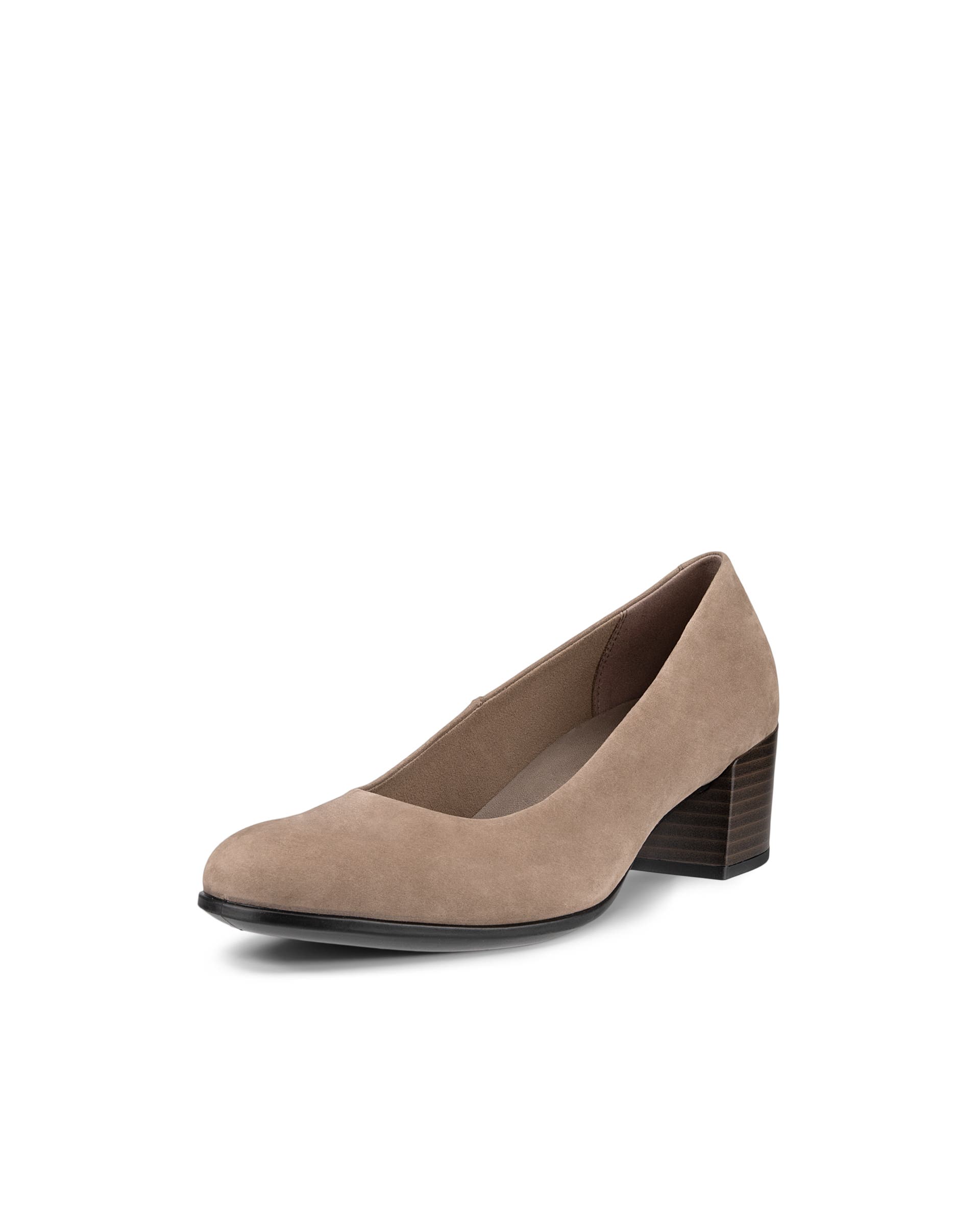 ECCO Dress Classic 35 ウィメンズ レザーブロックヒールパンプス - グレー - Main