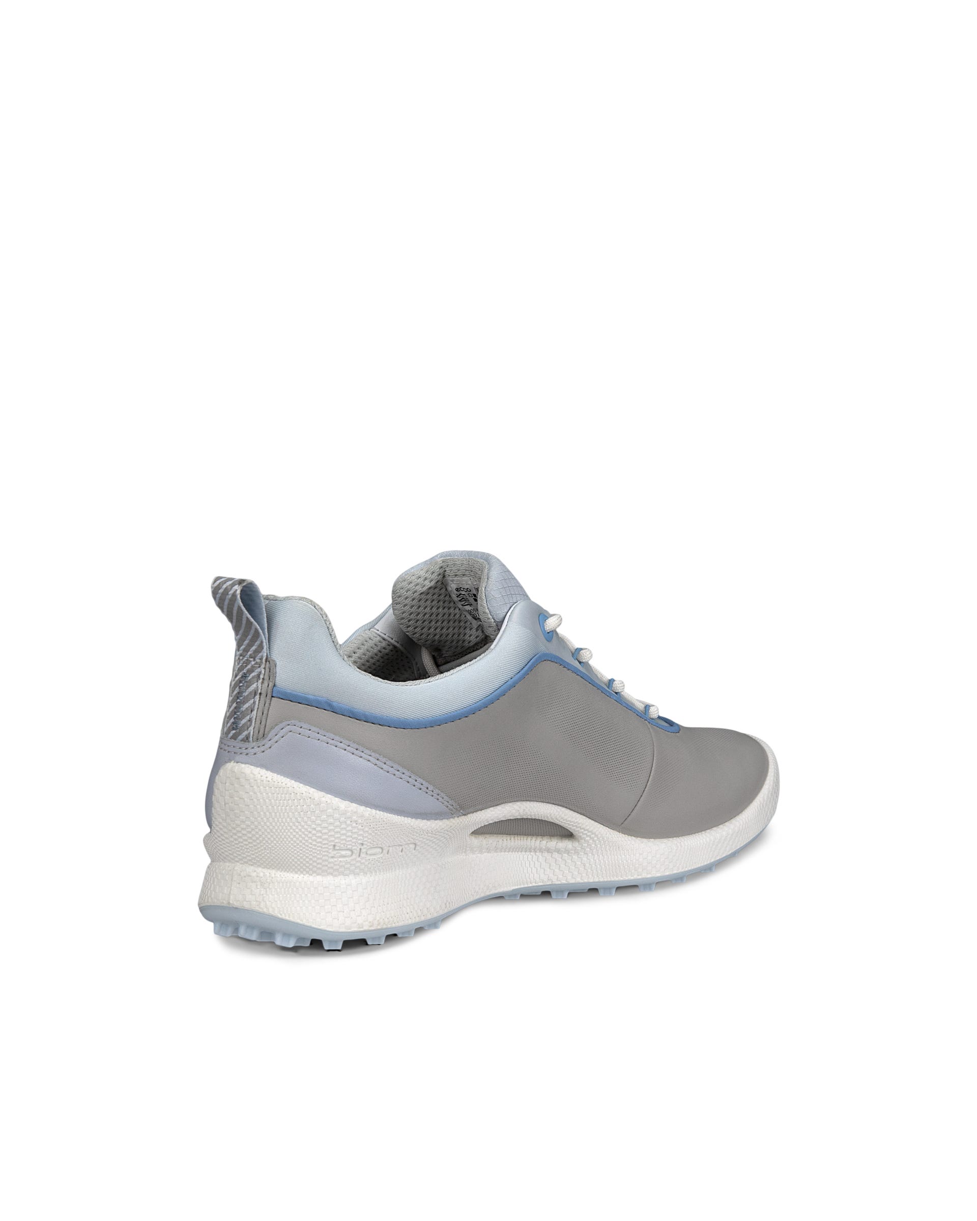 Women's ECCO® Golf Biom Hybrid Leather Golf Shoe - Gray - Back