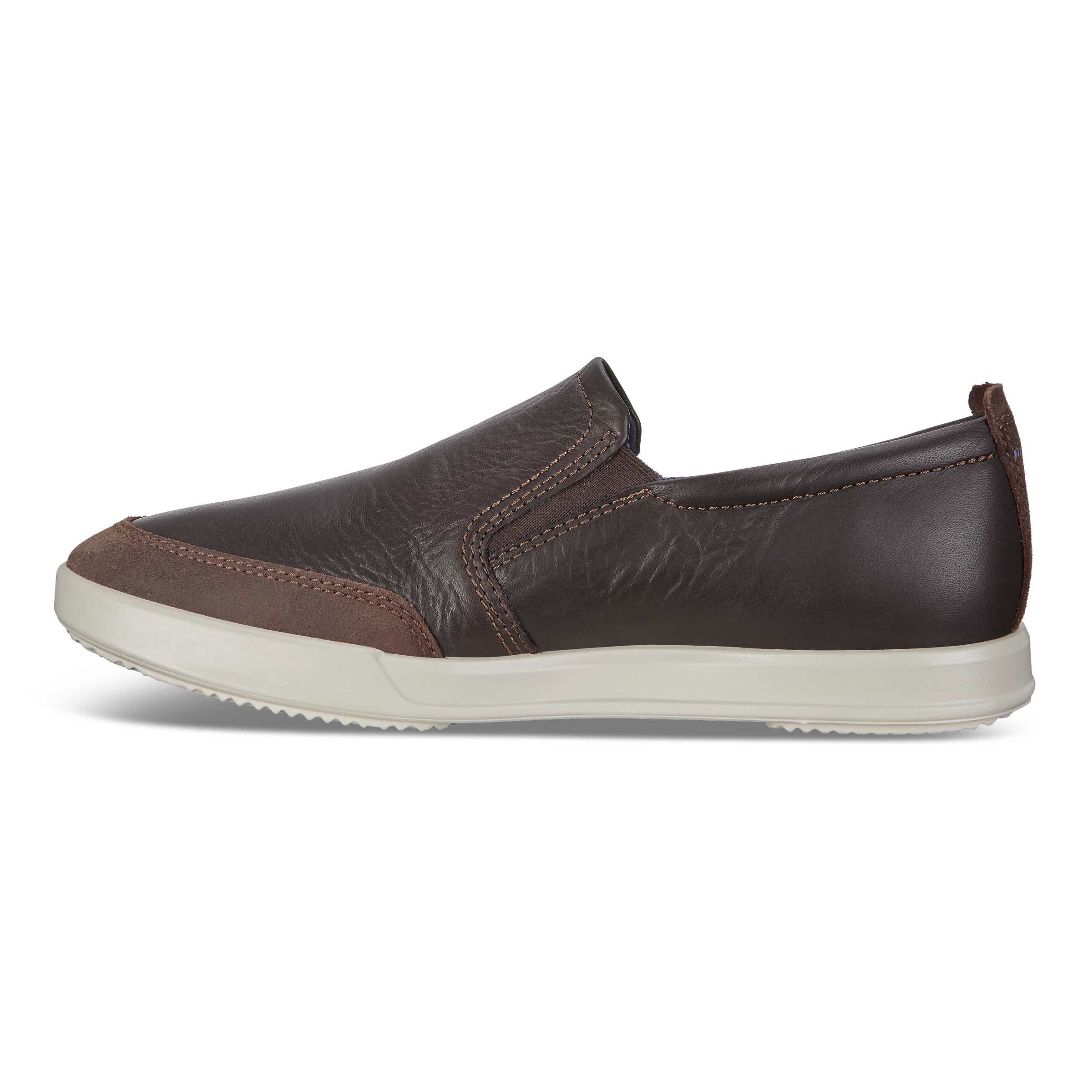 Men's ECCO® Collin 2.0 Slip-On Leather Sneaker - Brown - Inside