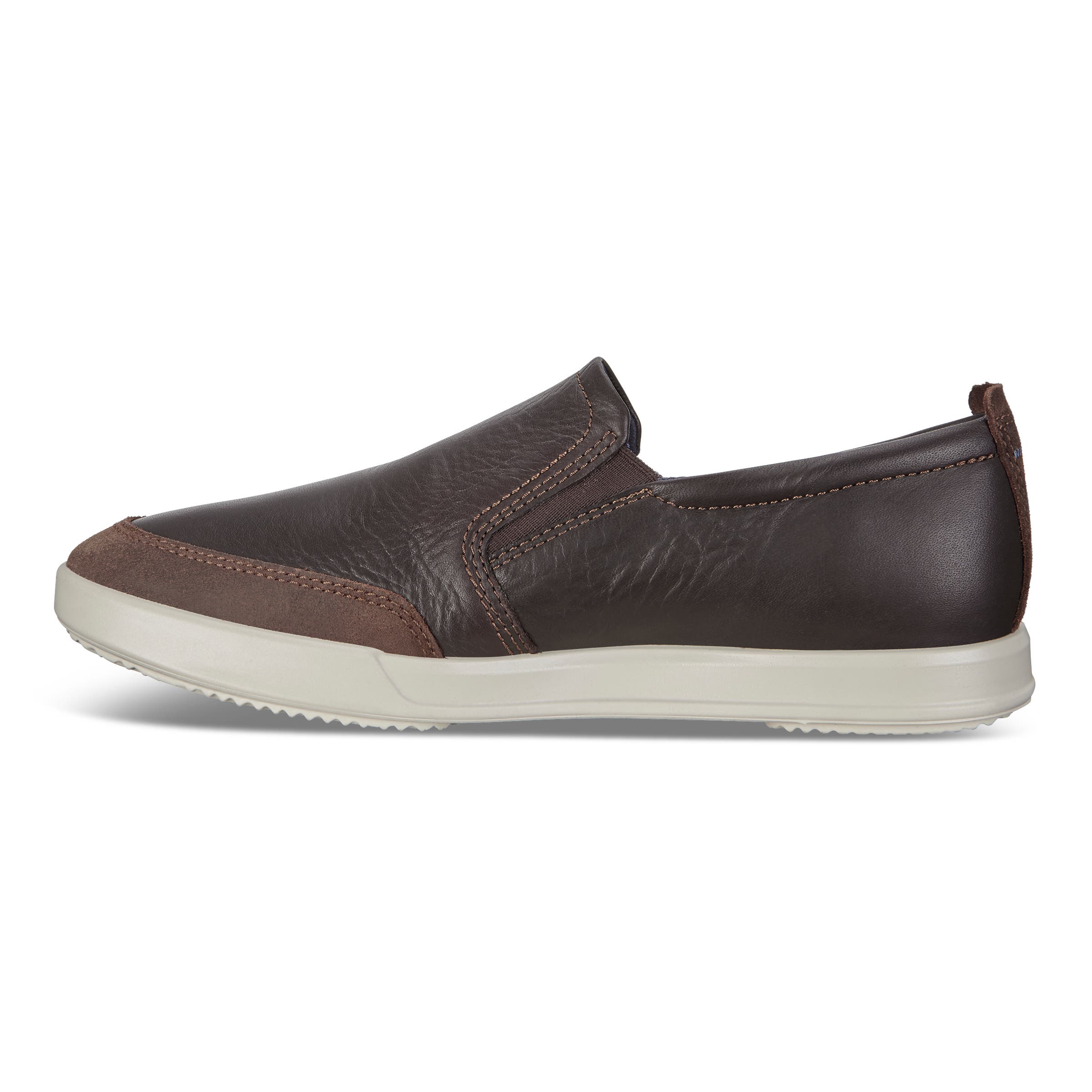 Men's ECCO® Collin 2.0 Slip-On Leather Sneaker - Brown - Inside