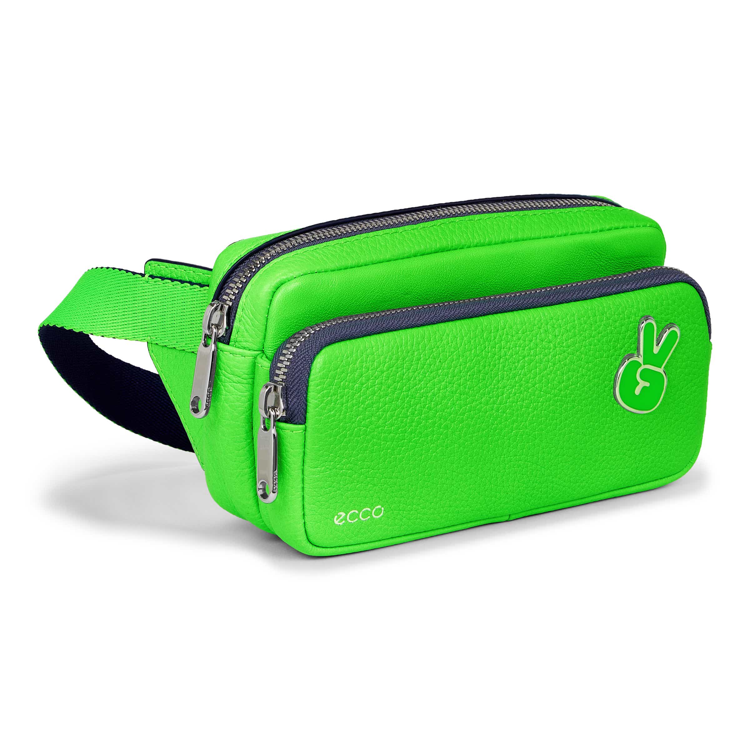 ECCO Waist Cool Sign レザーウエストバッグ - グリーン - Main