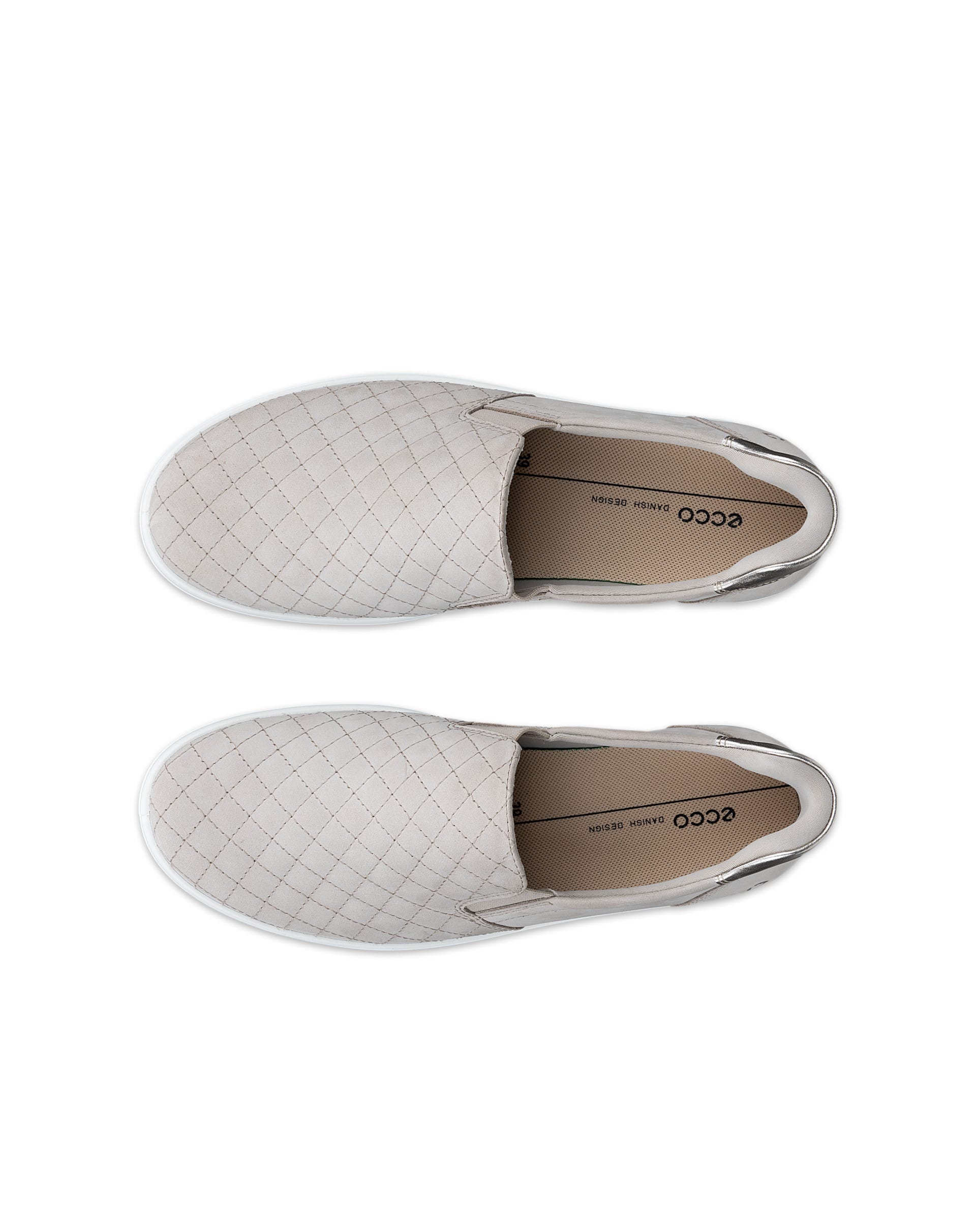 Women's ECCO® Soft 7 Leather Sneaker - Beige - Top left pair