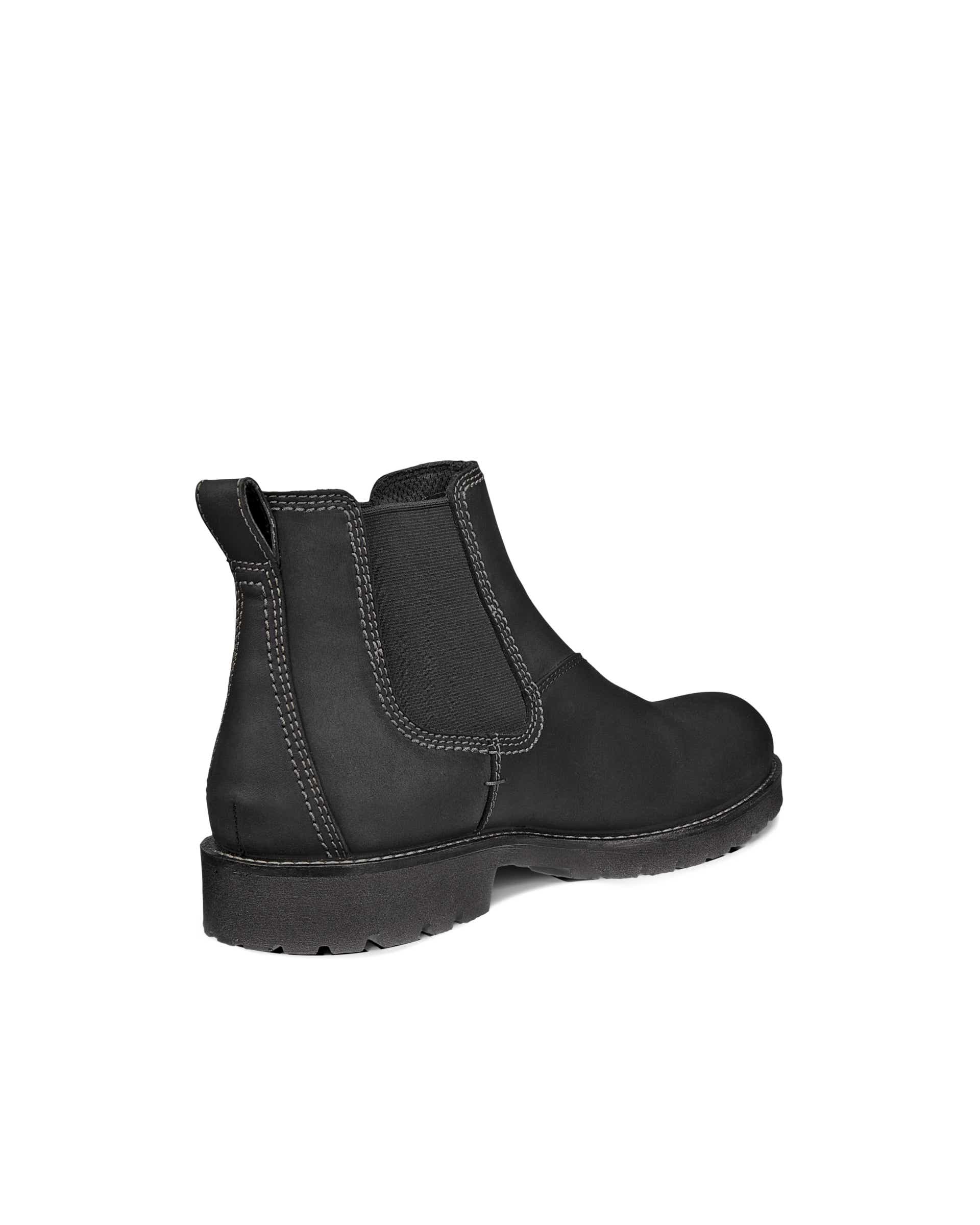Men's ECCO® CHARLESTOWN Nubuck Chelsea Boot - Black - Back
