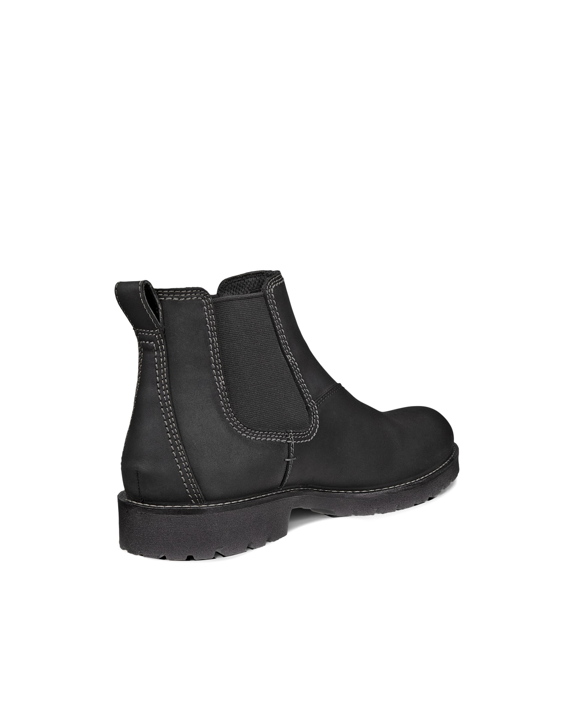 Men's ECCO® CHARLESTOWN Nubuck Chelsea Boot - Black - Outside