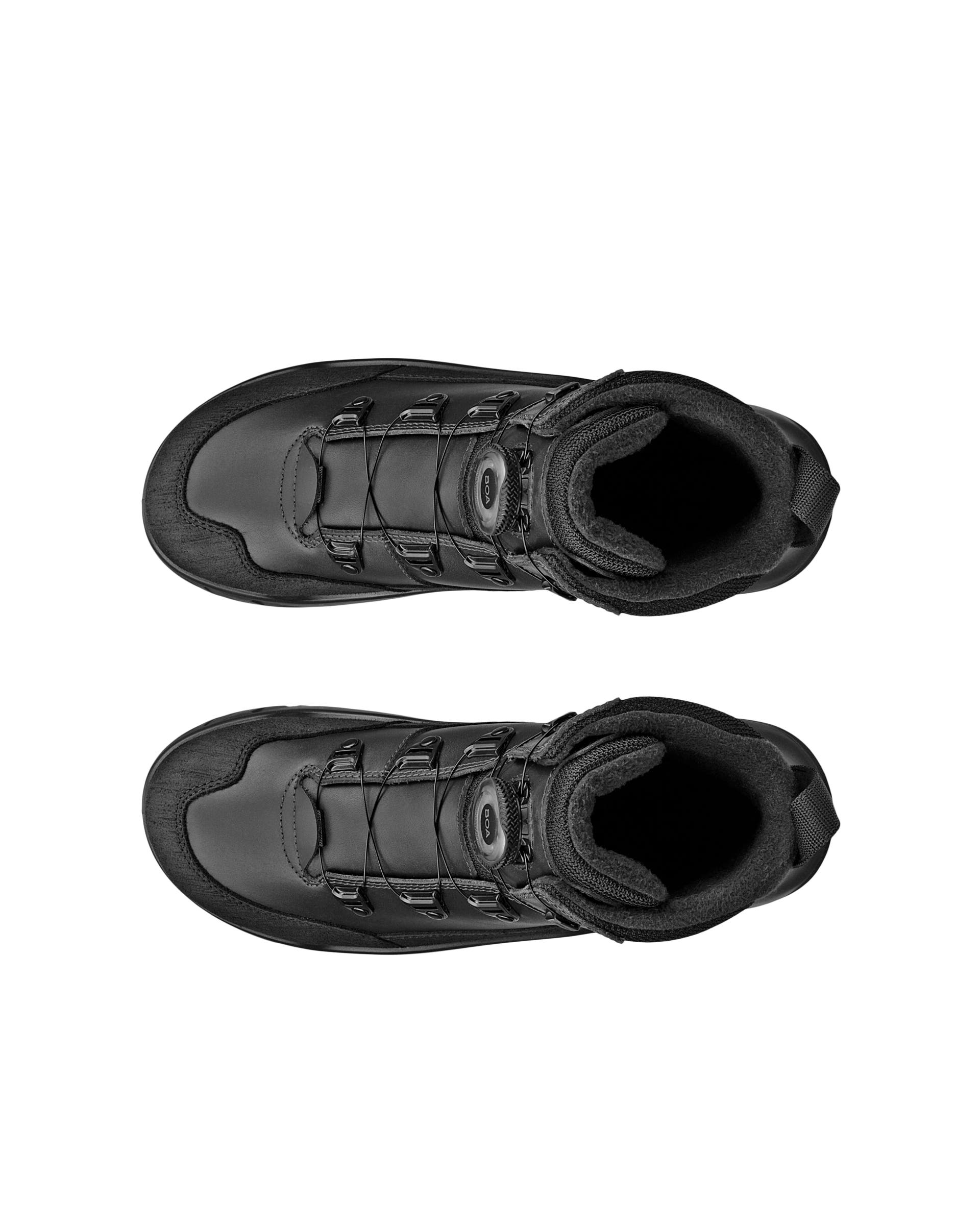 Men's ECCO® OFFROAD Leather Waterproof Mid-Cut Outdoor Boot - Black - Top left pair