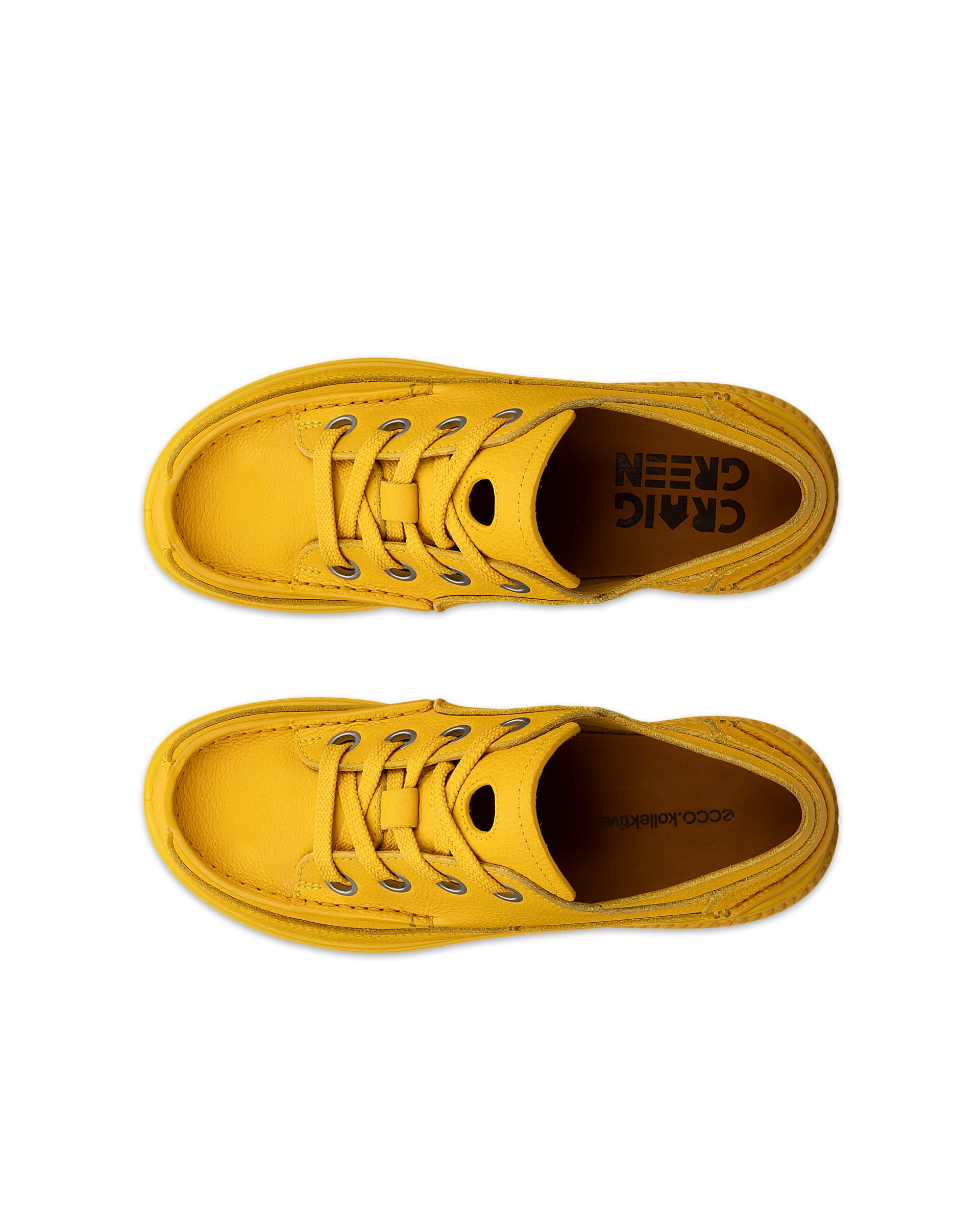 Men's ECCO® WALKER 3.0 Leather Moc-Toe Shoe - Yellow - Outside