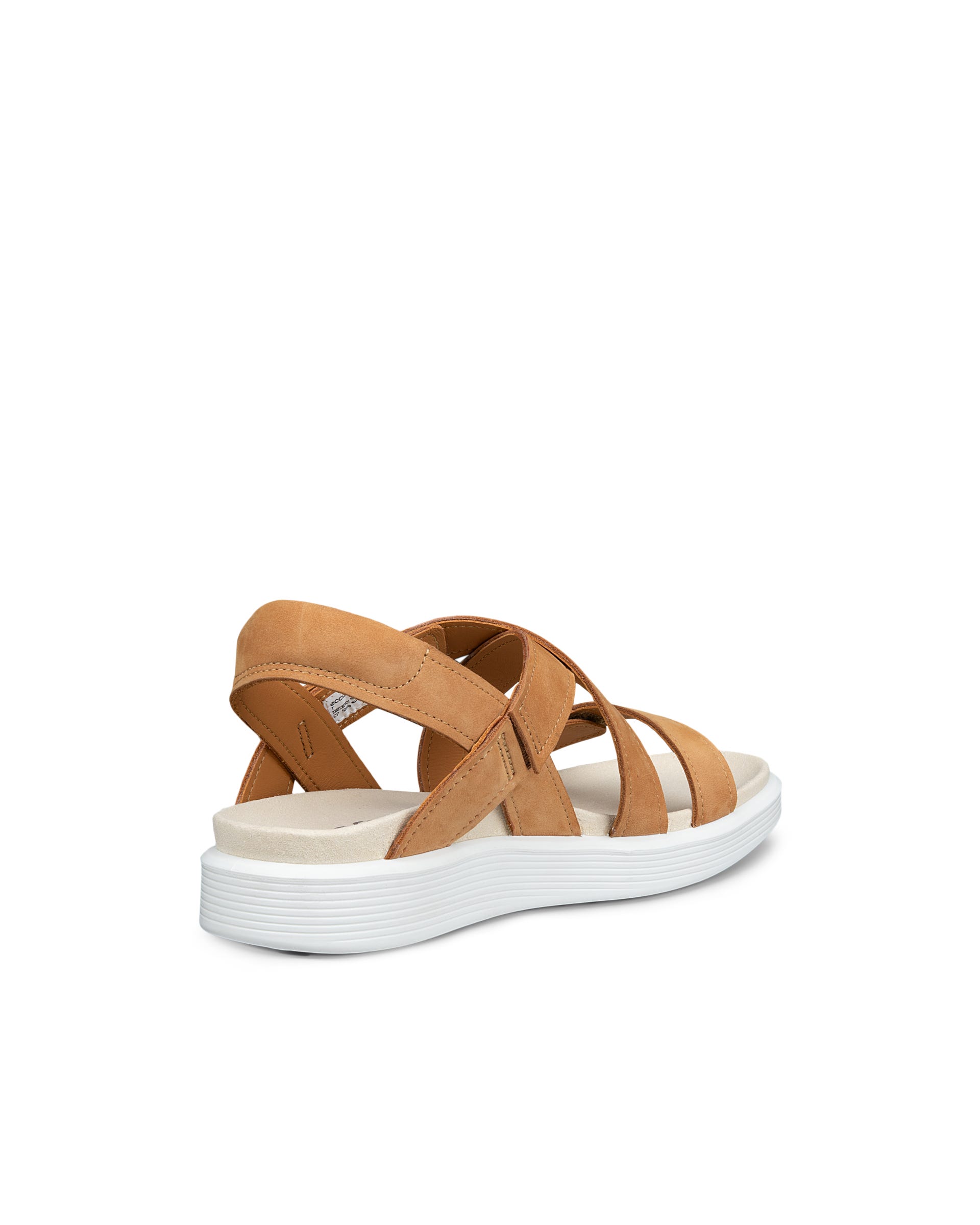 ECCO® SOFT SANDAL sandaler i nubuck med to remme til damer - Brun - Back