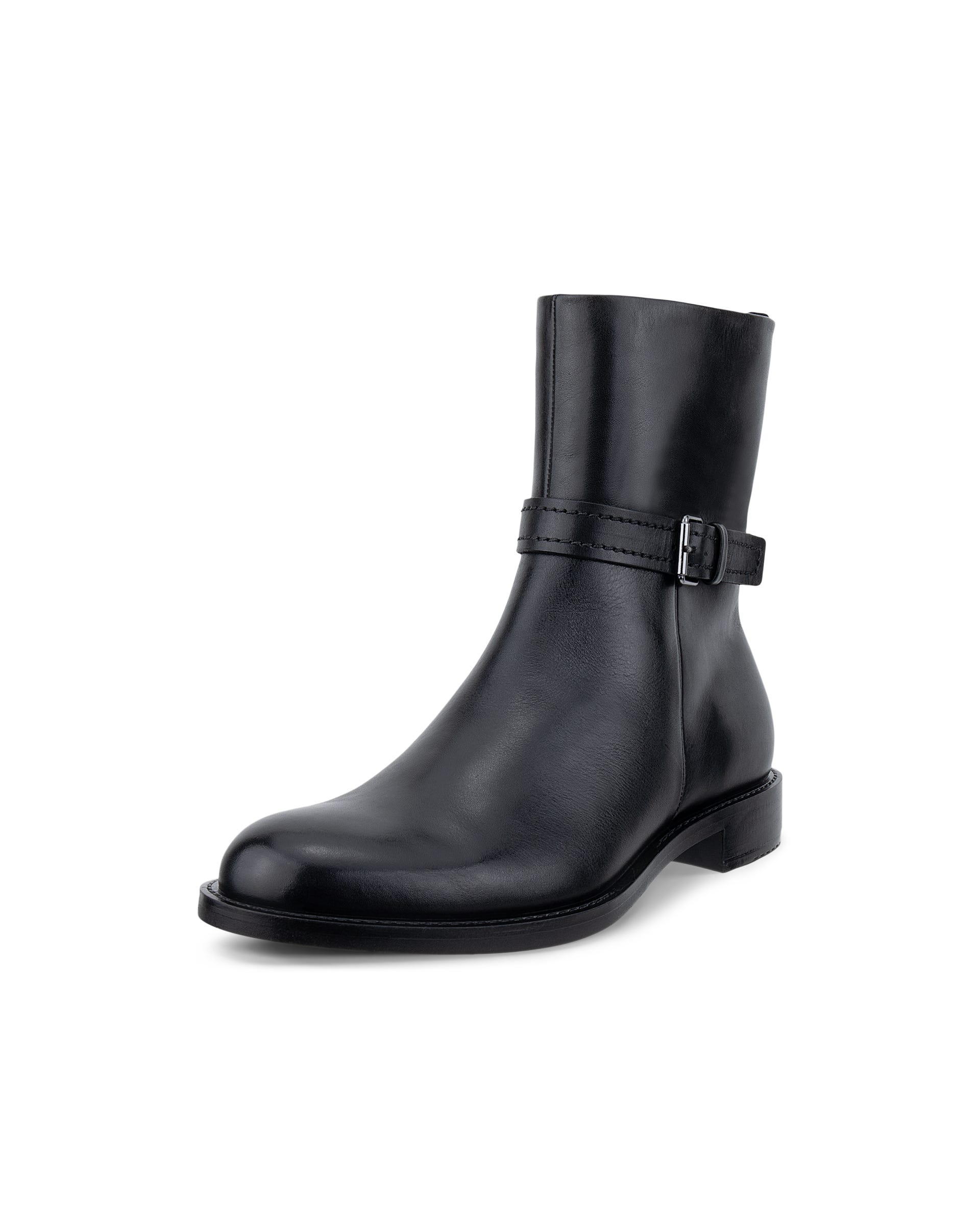 Women's ECCO® SARTORELLE 25 Leather Ankle Boot - Black - Outside