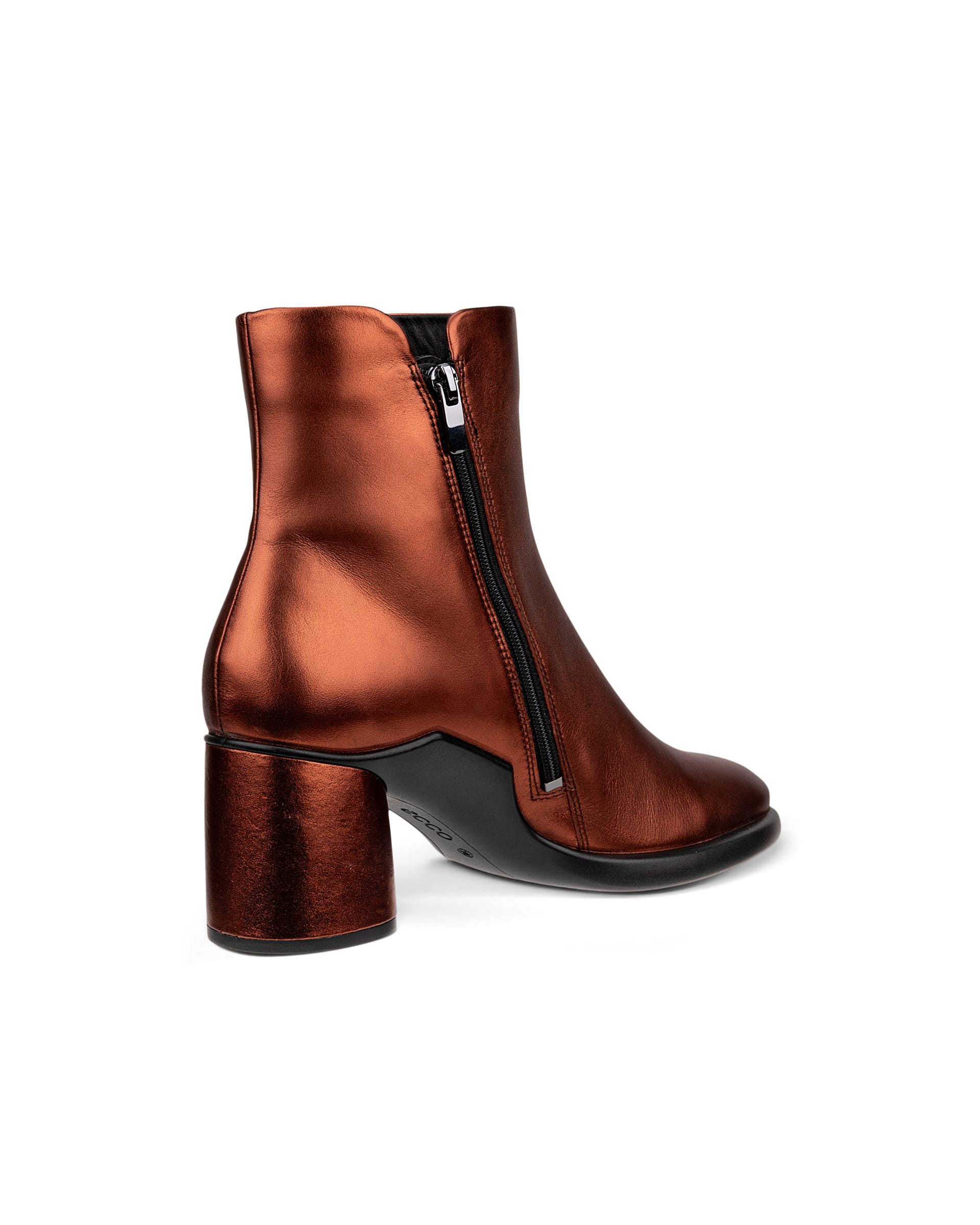 Women's ECCO® Sculpted LX 55 Leather Mid-Cut Boot - Brown - Back