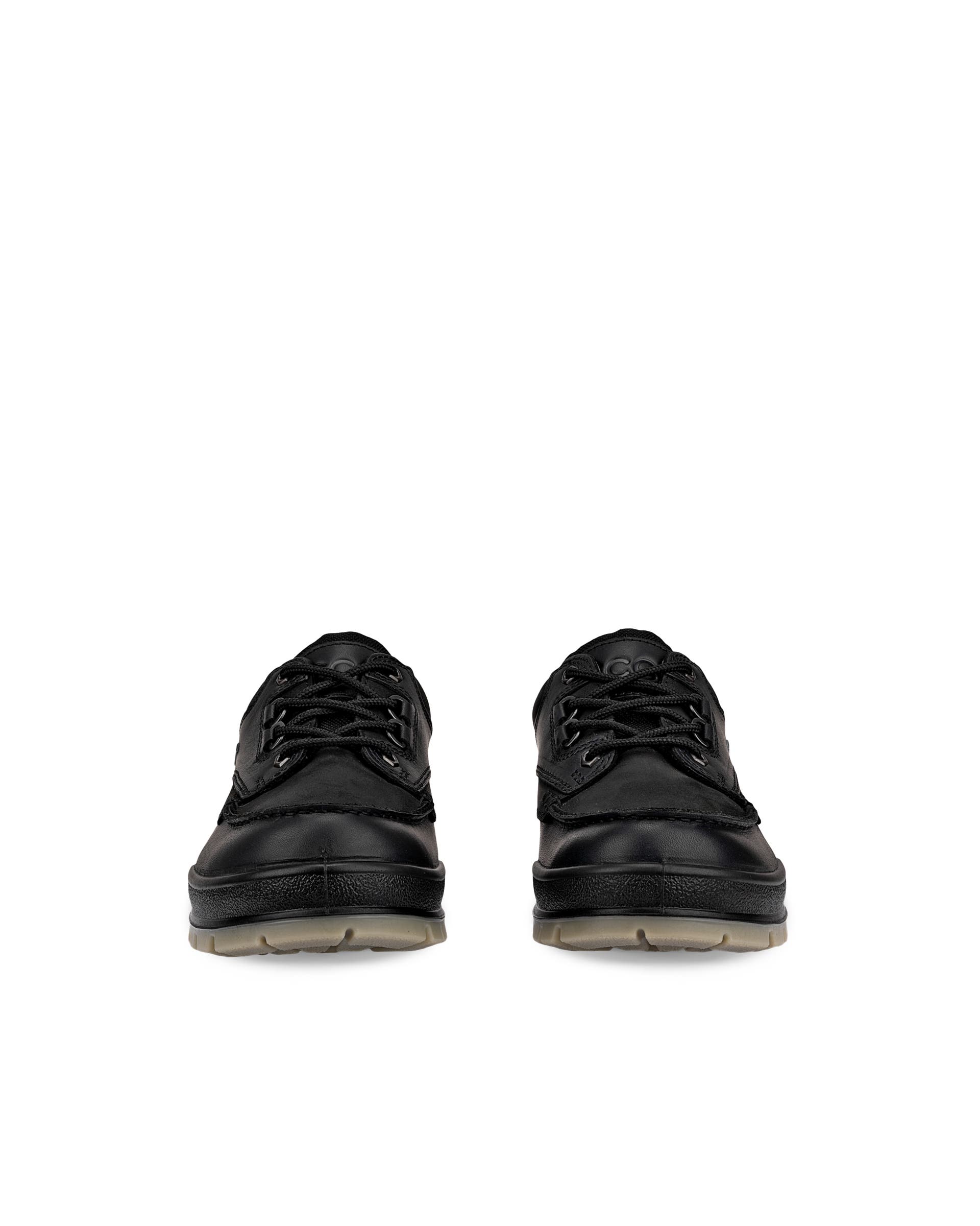 Men's ECCO® Track 25 Leather Gore-Tex Outdoor Trainer - Black - Front pair