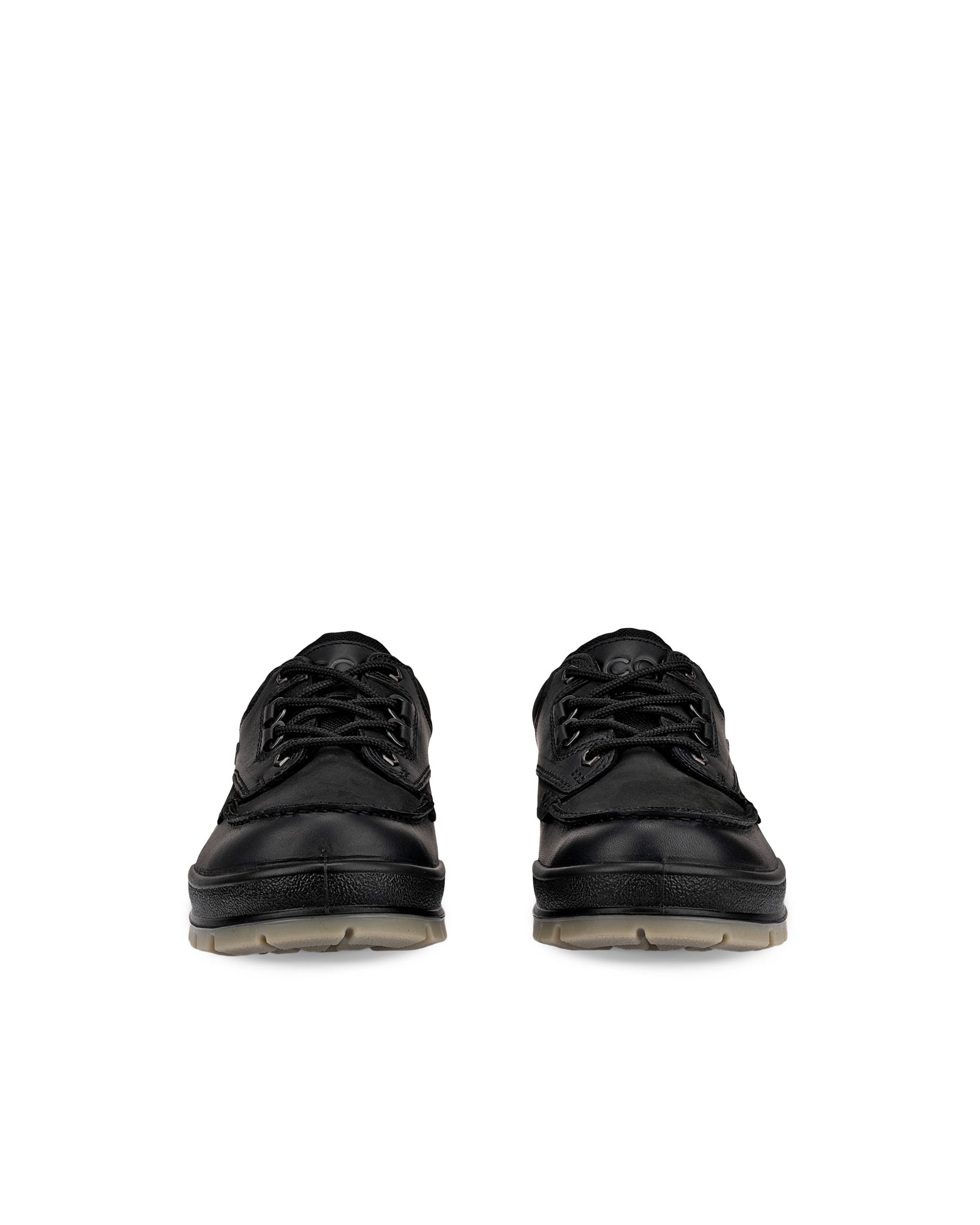Men's ECCO® Track 25 Leather Gore-Tex Outdoor Trainer - Black - Front pair