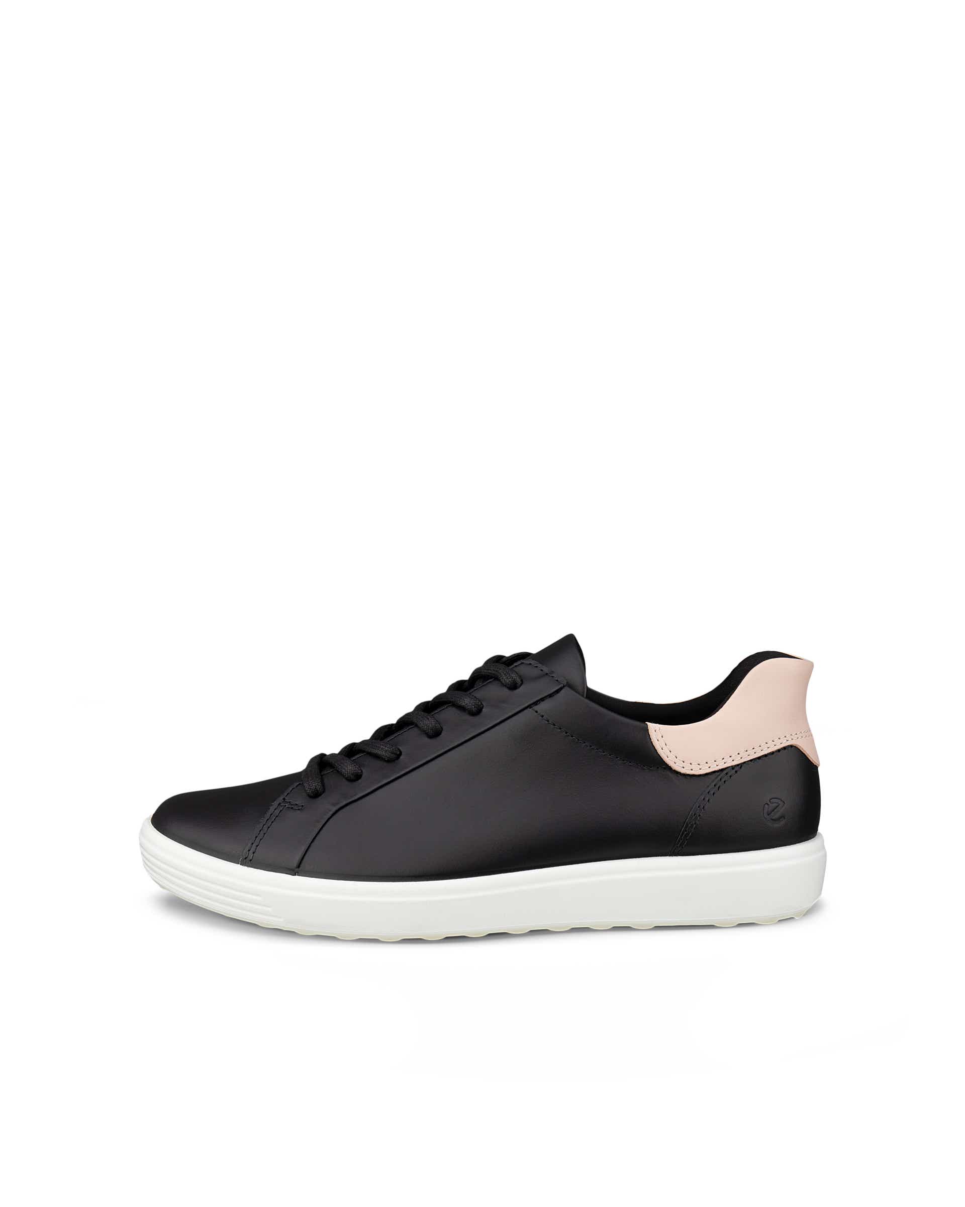 ECCO® Soft 7 Damen Ledersneaker - Schwarz - Outside